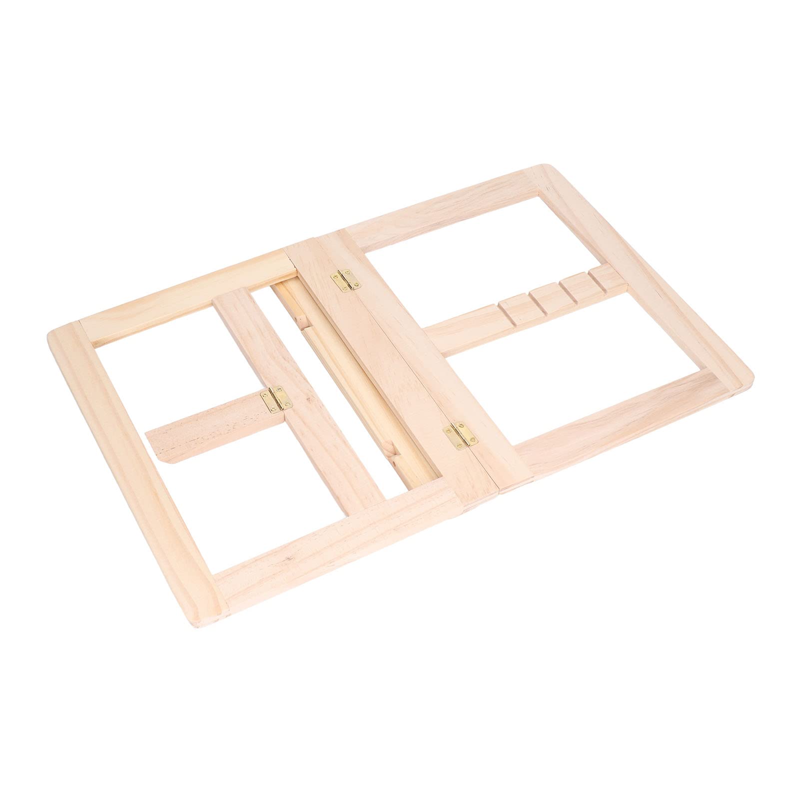 FIYO Adjustable Wooden Book Stand - Foldable Cookbook & Tablet Holder for Reading, Cooking, and Office Use - Perfect for Desks, Kitchens, and Study Areas