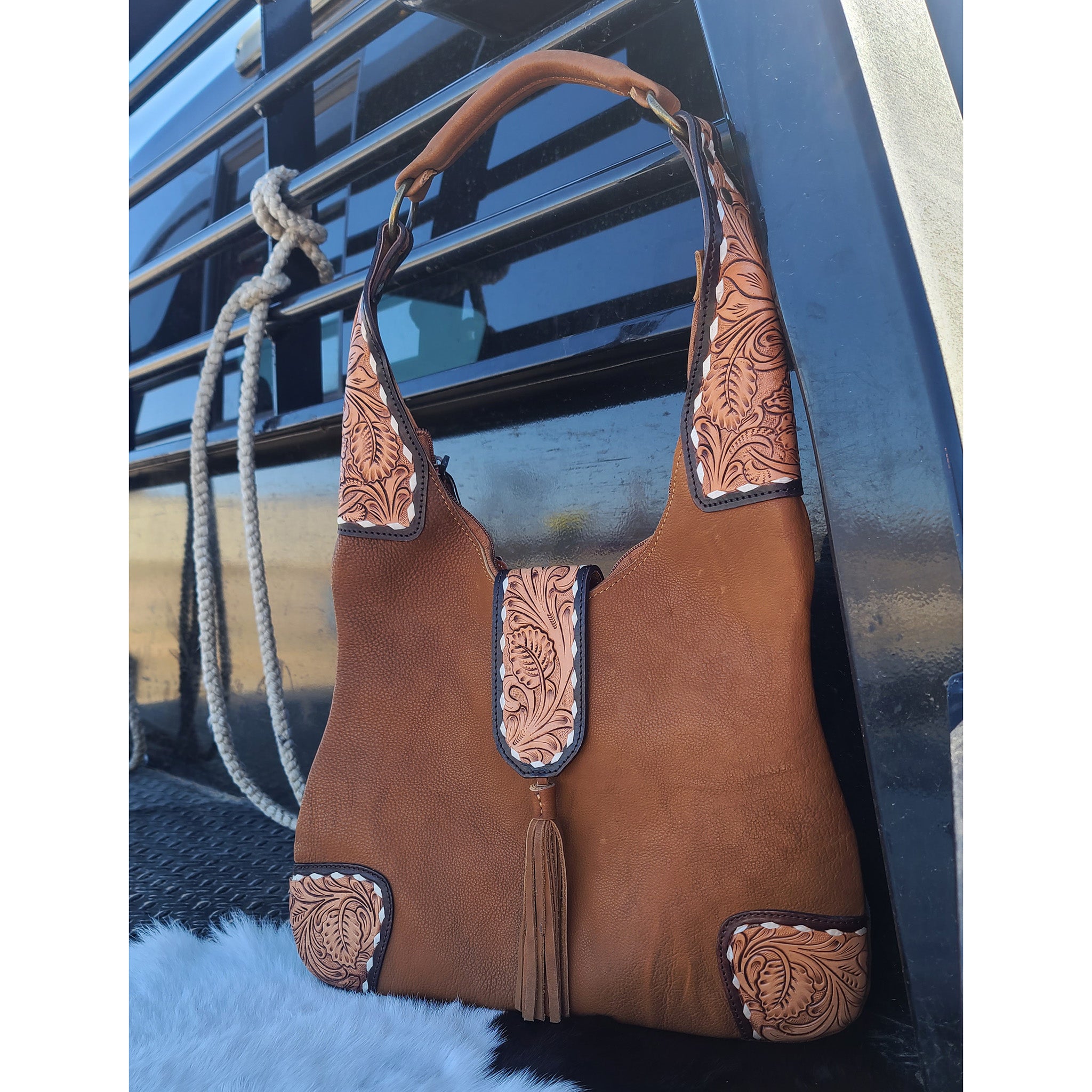 American Darling Conceal Carry Hobo Tooled Marcella Bag - Stylish & Functional Crossbody Purse for Women | Perfect for Travel, Shopping & Everyday Use