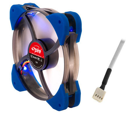 Spire Air Force 120mm LED Cooling Fan - SP12025N7L4 B PWM RGB PC Case Fan with High Airflow & Quiet Operation for Gaming PC, Workstation, and Server Cooling