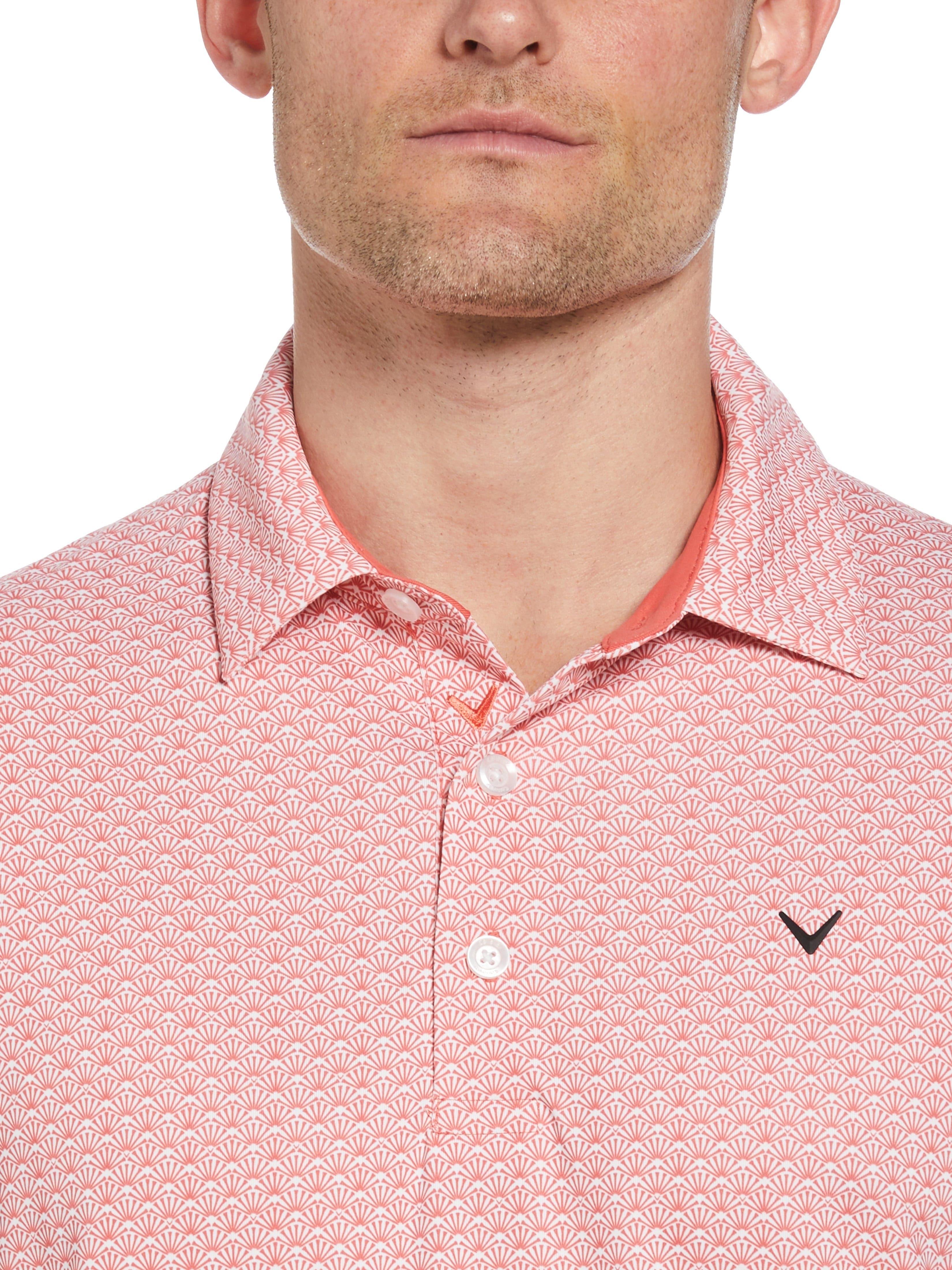 Men's Stylish Trademark Print Golf Polo Shirt - Breathable & Comfortable for Golf, Casual Wear & Outdoor Activities