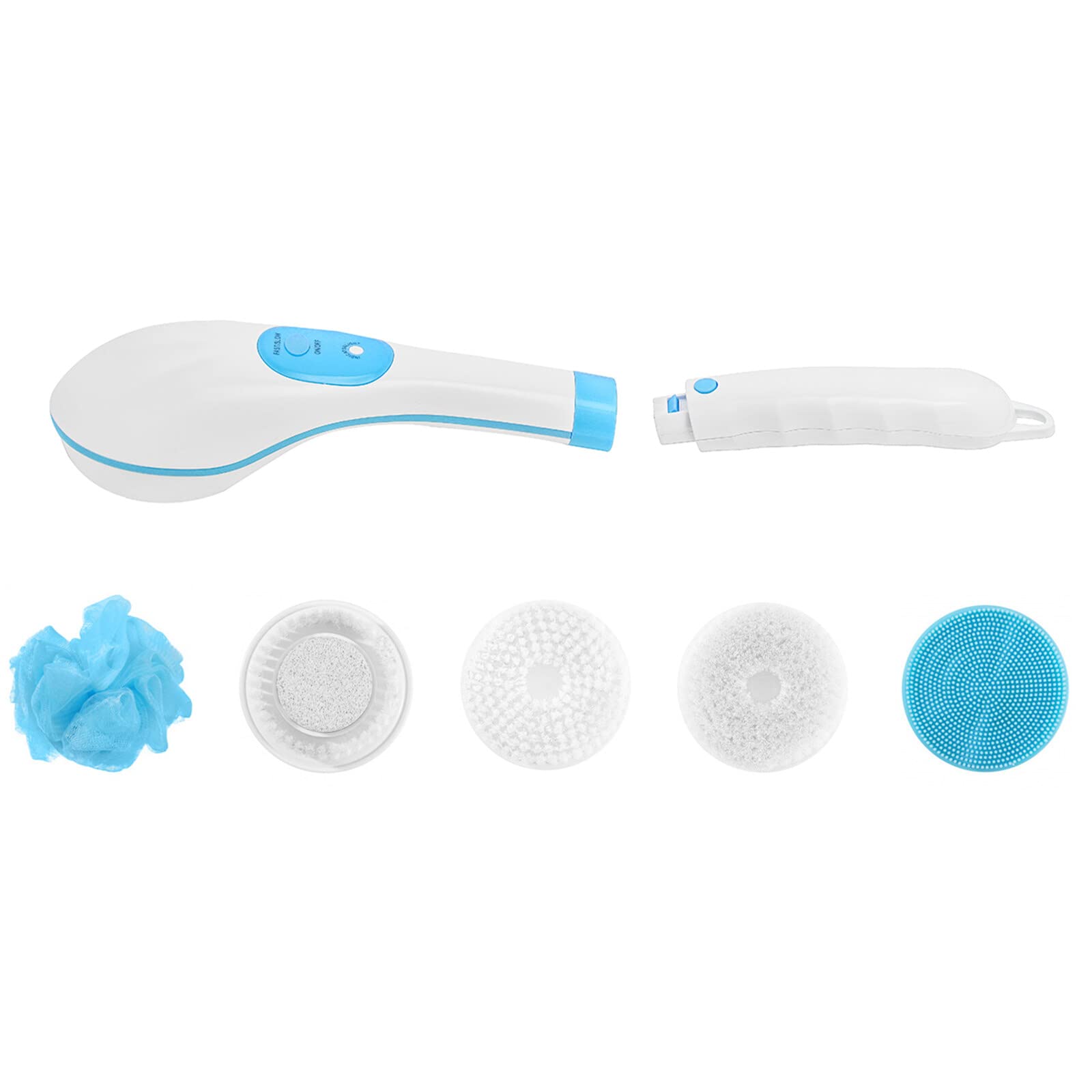 5-in-1 Battery Body Brush - Facial & Shower Cleansing Kit for Smooth Skin