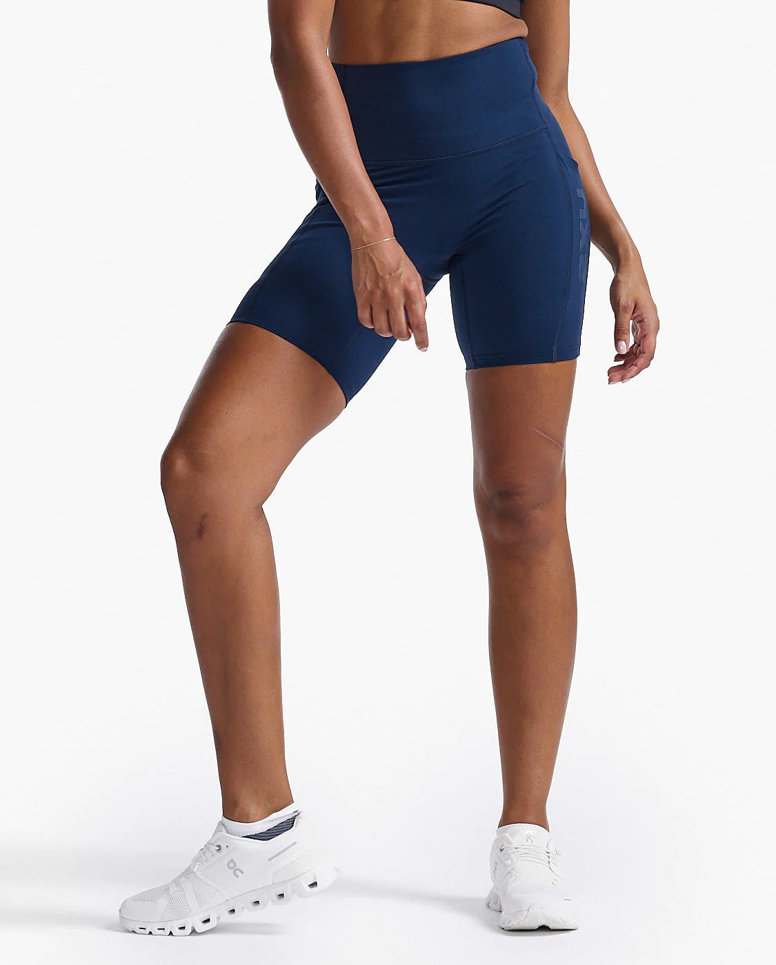 Form Stash High Rise Bike Shorts for Women - Midnight Black - Perfect for Cycling, Yoga & Workouts