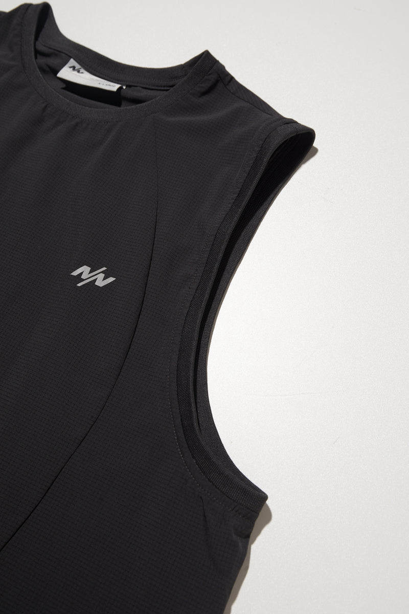 Nine Point Nine Lagoon Breathe Tank Top - Lightweight & Comfortable Grey Workout Shirt for Yoga, Running & Gym