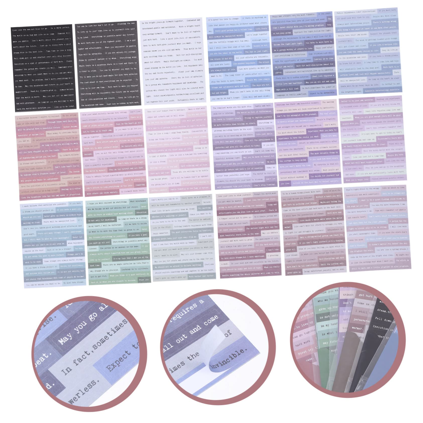 VILLCASE 3-Piece English Phrase Sticker Set - Handmade Letter Stickers for DIY Scrapbooking, Journaling, and Photo Albums | Perfect for Bullet Journals, Planners & Craft Projects