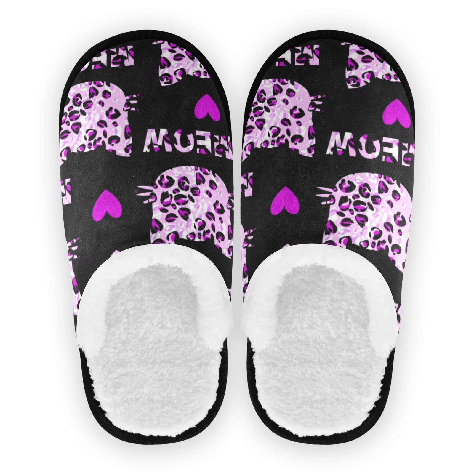 Vozoza Memory Foam Slippers for Women & Men - Soft Non-Slip Indoor/Outdoor House Shoes with Cute Cat Design - Perfect for Home, Travel, Spa, and Relaxation