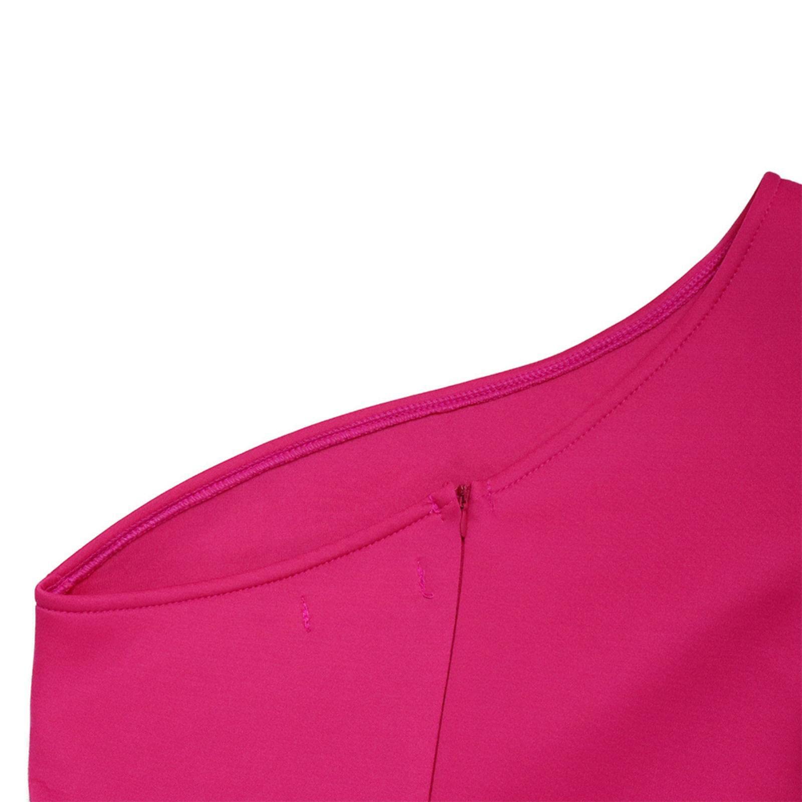 Sexy One Shoulder Ruffle Bodycon Dress for Women - Short Sleeve Split Midi Party Dress | Perfect for Cocktail Parties, Date Nights & Club Wear
