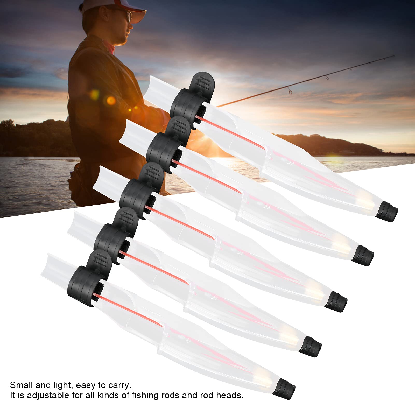 **Fishing Rod Tip Protector - 5 Pack Telescopic Rod Caps for Pole Protection | Durable Fishing Accessories for Saltwater & Freshwater | Ideal for Travel, Storage & Transport**