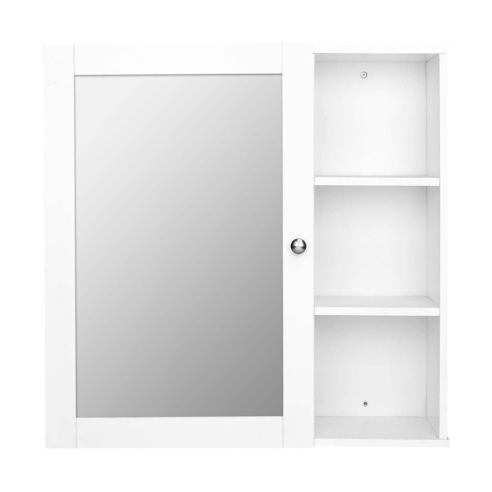 Wall Mount Medicine Cabinet with Mirror Door & Shelf - Bathroom Storage Organizer for Toiletries, Makeup & Essentials - Perfect for Small Spaces, Apartments & Vanities