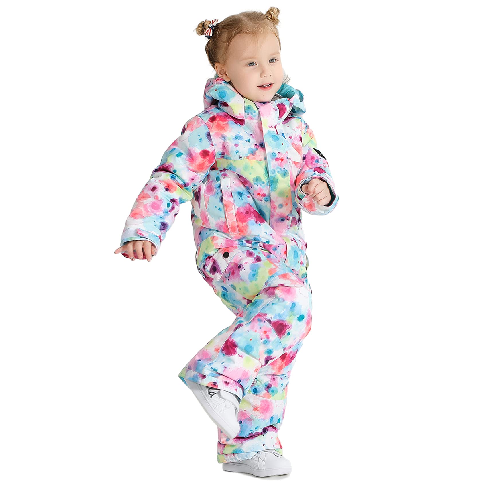 GSOU SNOW Kids Ski Suit - Waterproof One Piece Snowsuits for Boys & Girls - Winter Snowboard Jacket & Pants Set for Outdoor Skiing, Snowboarding & Cold Weather Play