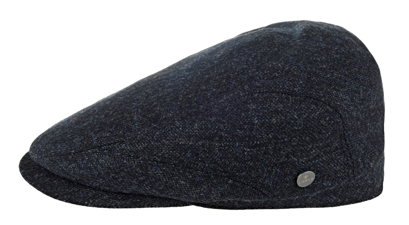 Liery's Textured Wool Flat Cap - Classic Driver Style in Navy Blue | Warm & Stylish Men's Hat for Casual Wear, Outdoor Activities & Vintage Fashion