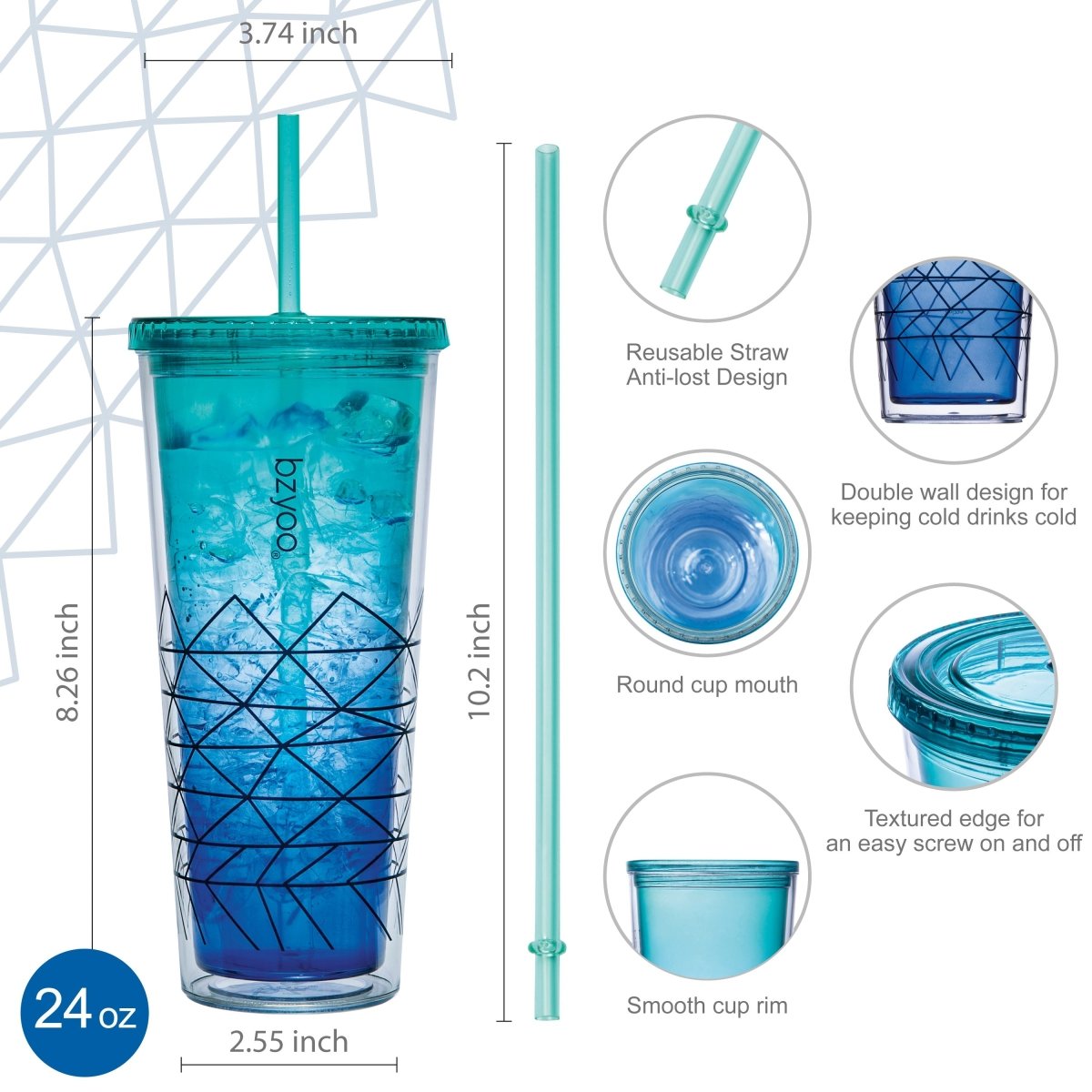 24oz Double Wall Insulated Plastic Tumbler with Lid and Straw - Spiderman Blue - Perfect for Kids' Parties, School Lunches & Outdoor Activities