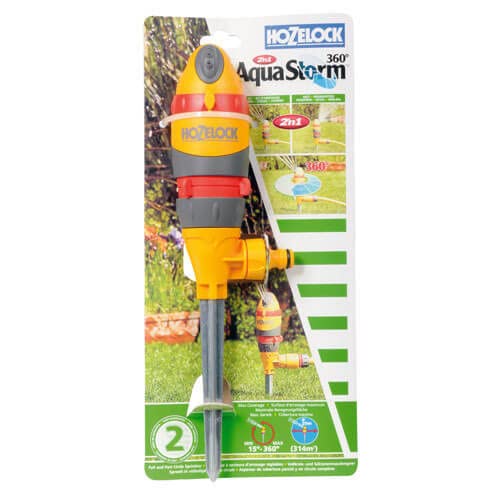 Hozelock Round Sprinkler Pro - 314m² Coverage - Adjustable Garden Lawn Watering System for Efficient Irrigation | Perfect for Small to Medium Yards, Flower Beds & Vegetable Gardens