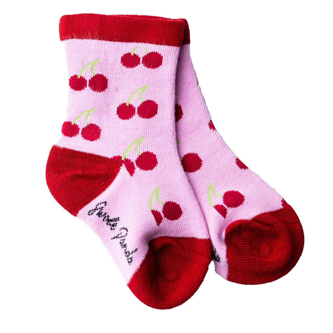 Organic Kids Cherry Print Bamboo Socks - Soft & Breathable for Boys & Girls - Perfect for School, Play & Everyday Wear
