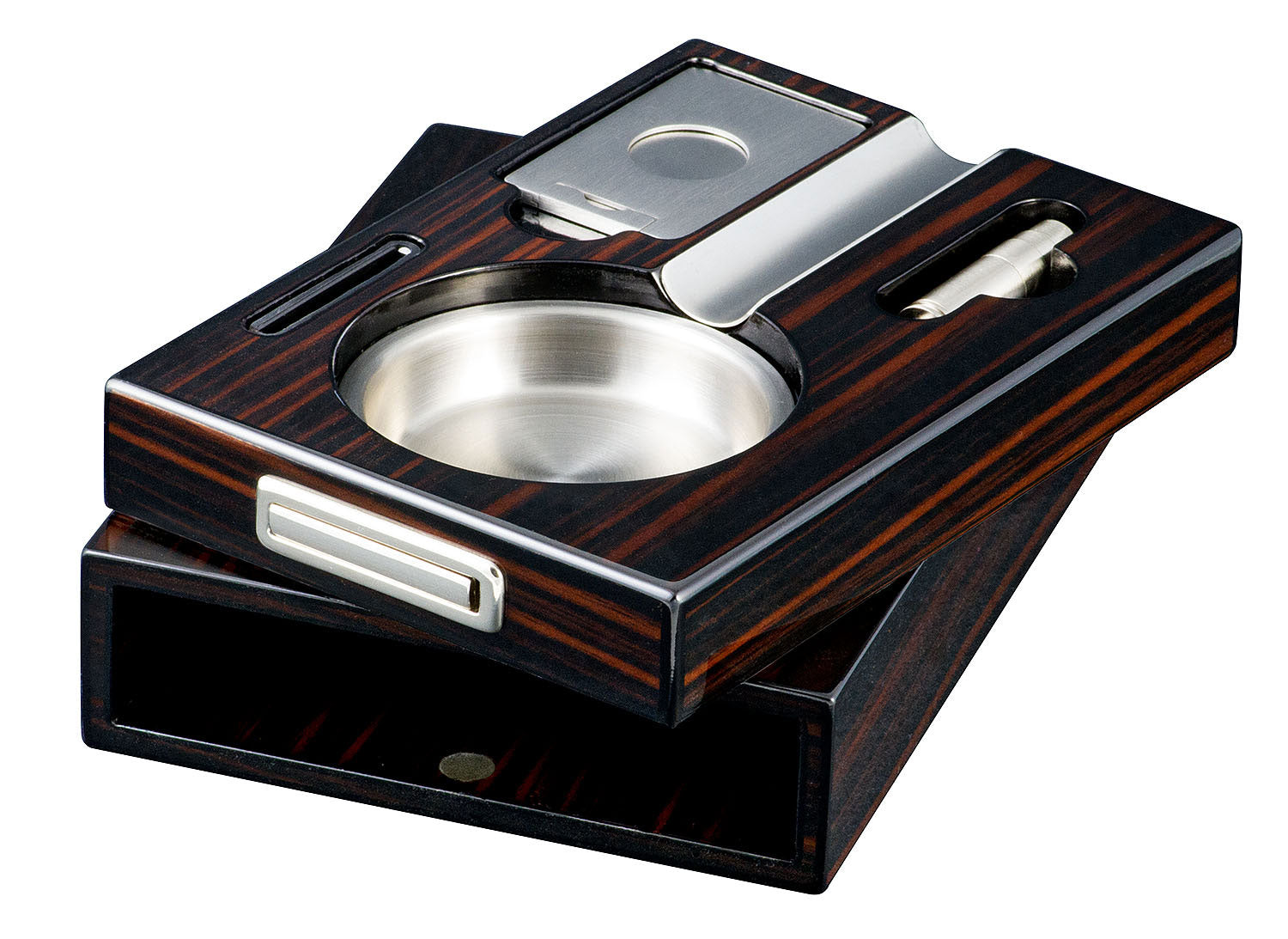 Premium Single Cigar Ashtray with Iron Wood Finish - Perfect for Home, Office, or Outdoor Smoking Lounge - Durable & Stylish Cigar Accessory