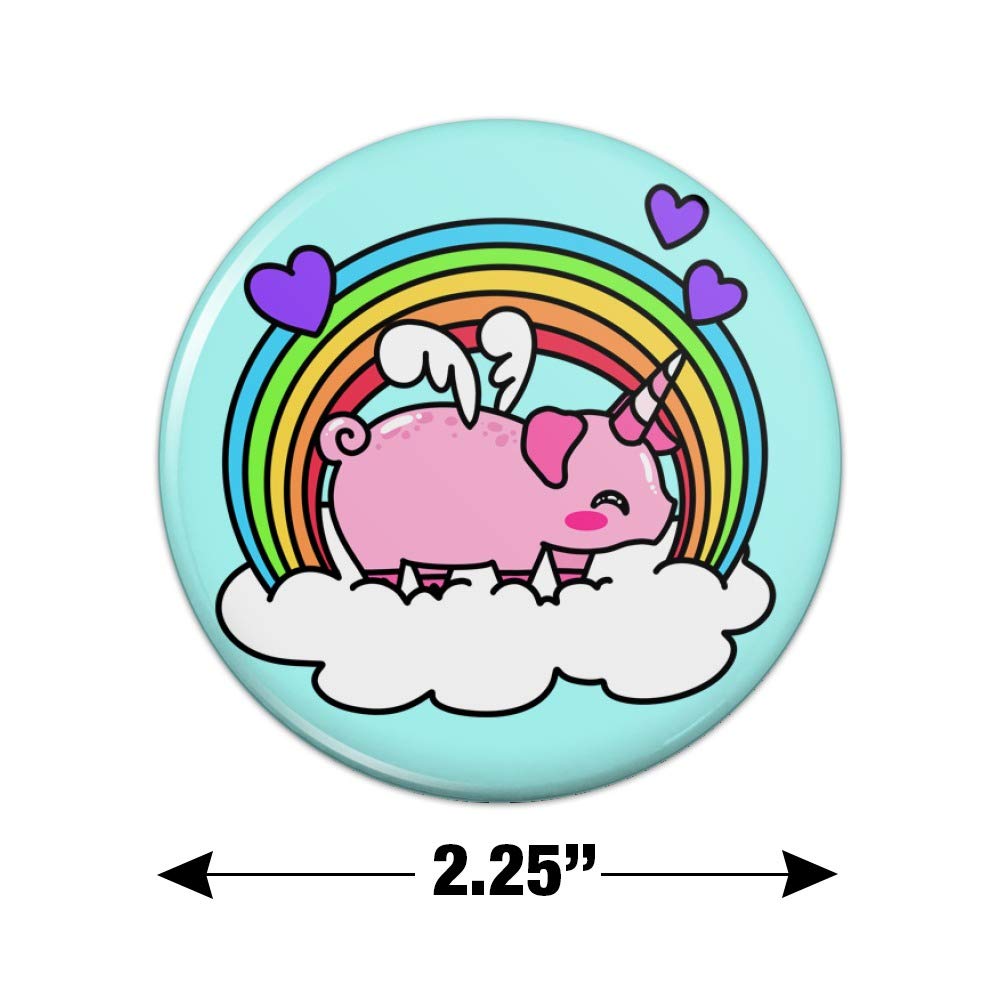 Adorable Unicorn Pig Rainbow Fridge Magnet - Fun Kitchen Decor for Refrigerator, Lockers & Office Use