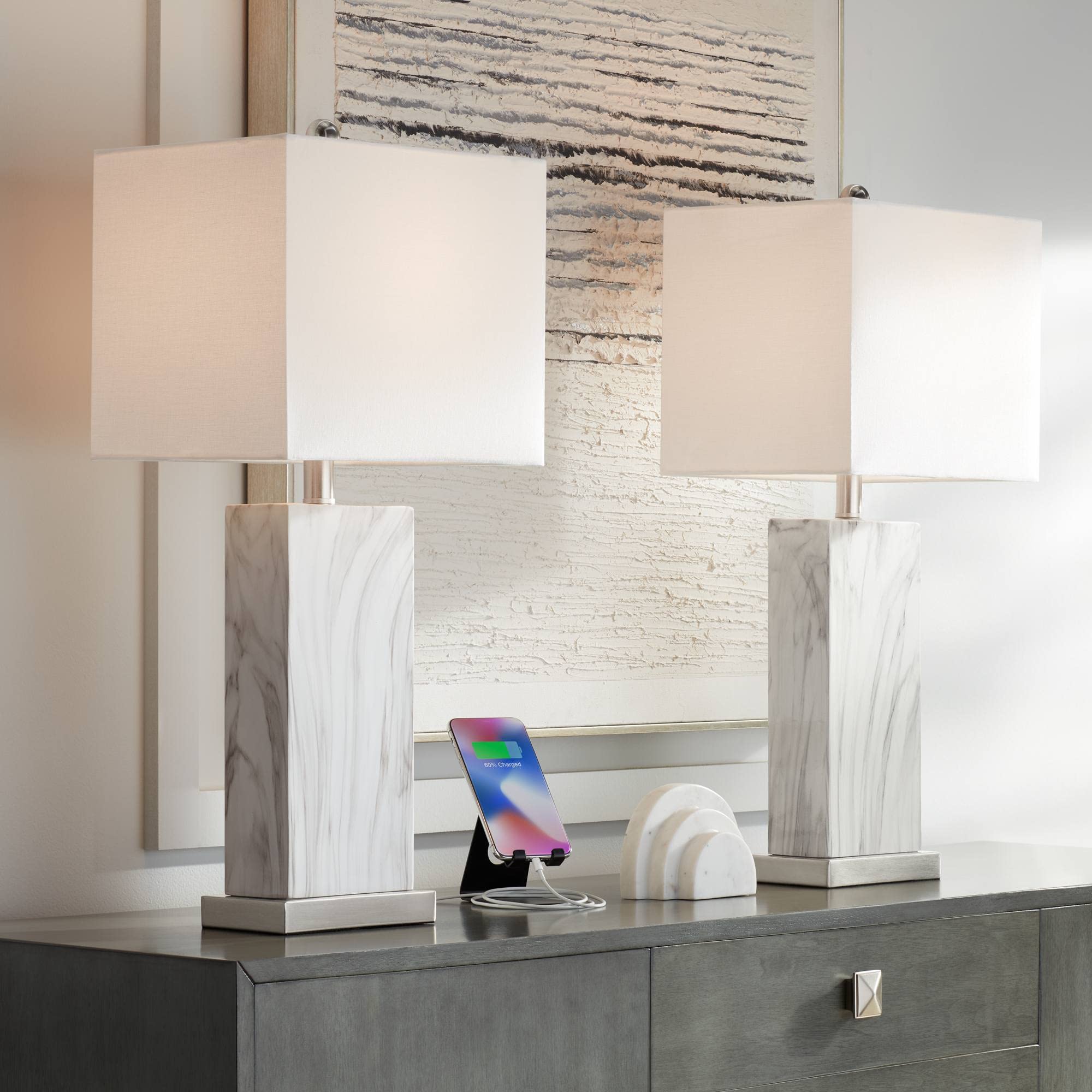 360 Lighting Connie Mid Century Modern Table Lamps Set of 2 - 25