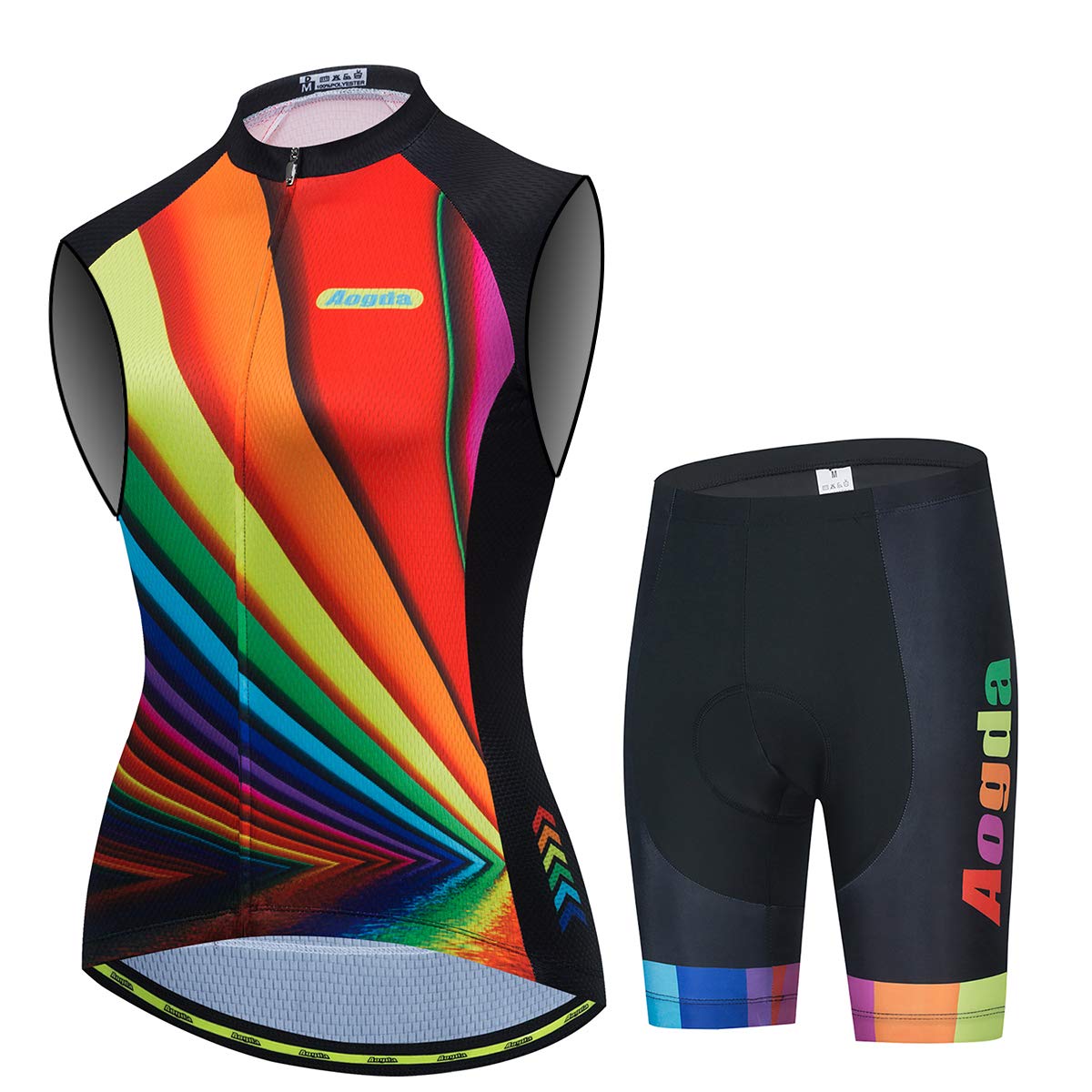 Aogda Women's Cycling Jersey & Shorts Set - Breathable Bike Outfit for Road & Mountain Biking - Perfect for Training, Racing & Outdoor Sports