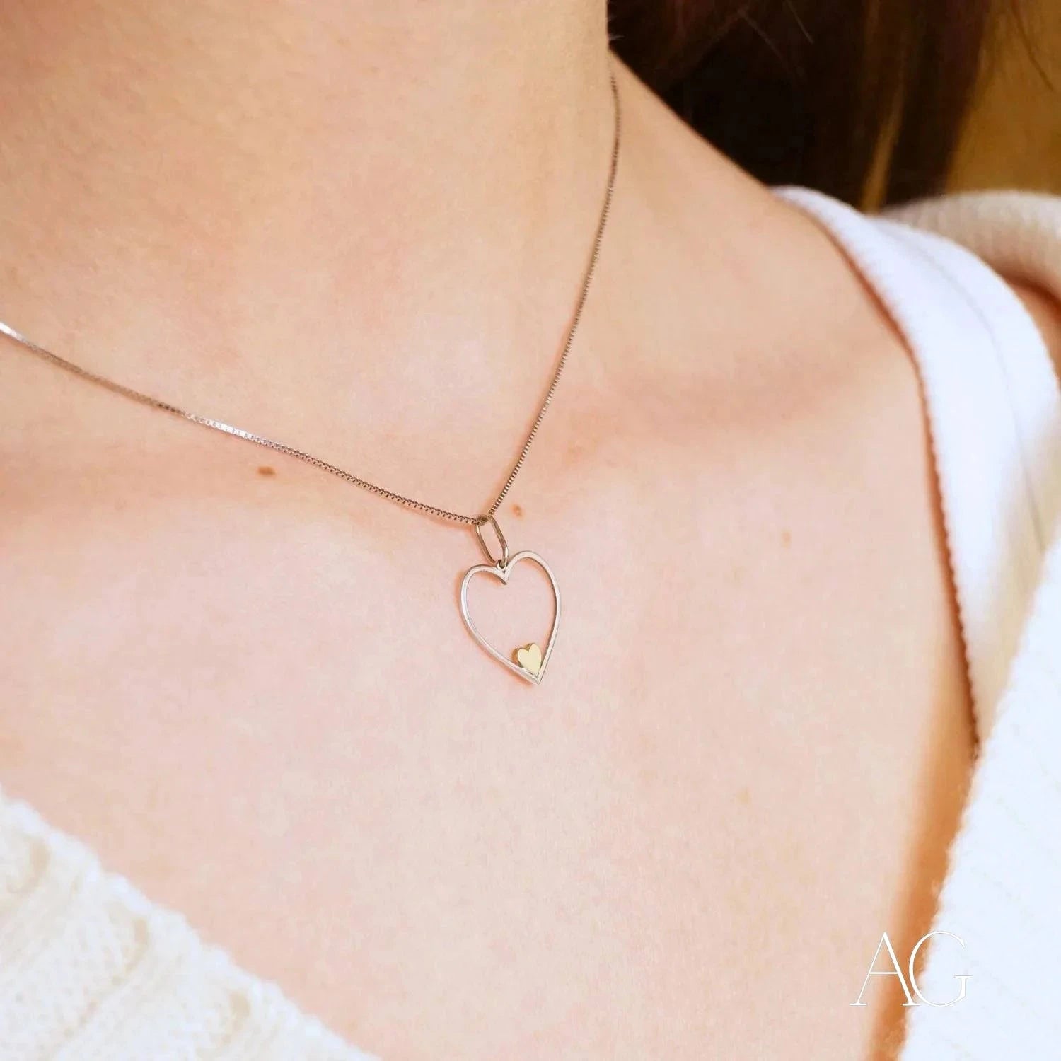 Eternal Love Heart Pendant Necklace - Sterling Silver Romantic Jewelry Gift for Her, Perfect for Anniversaries, Valentine's Day & Special Occasions