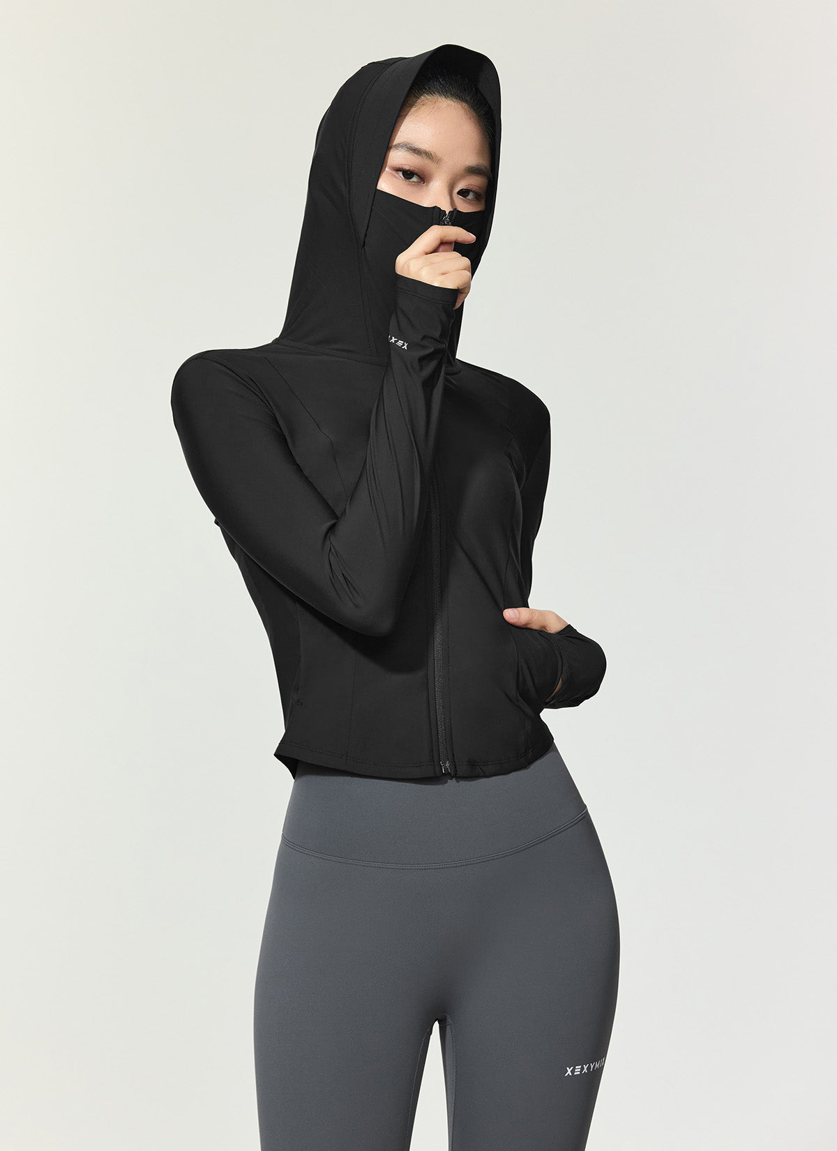 Lightweight Cooling Slim Fit Crop Hoodie Jacket for Women - Breathable Summer Workout & Casual Wear