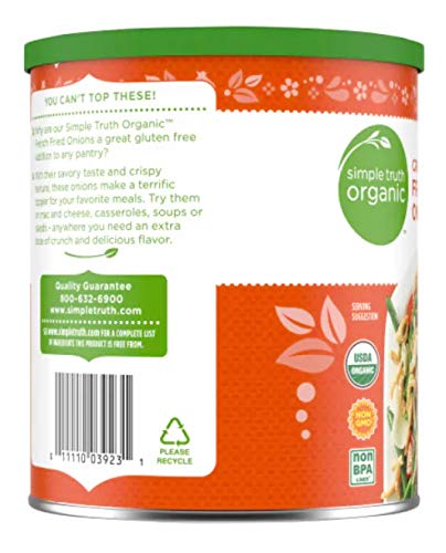 Simple Truth Organic Crispy French Fried Onions, 6 oz (Pack of 2) – Gluten-Free Topping for Salads, Casseroles & Green Bean Casserole – Perfect for Thanksgiving & Holiday Cooking