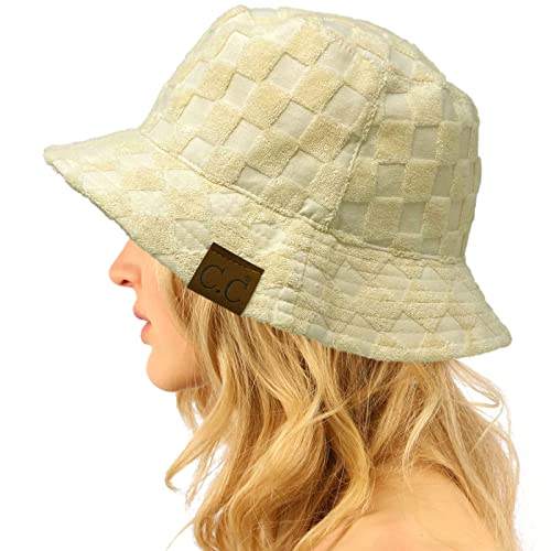 Terry Cloth Checkered Beige