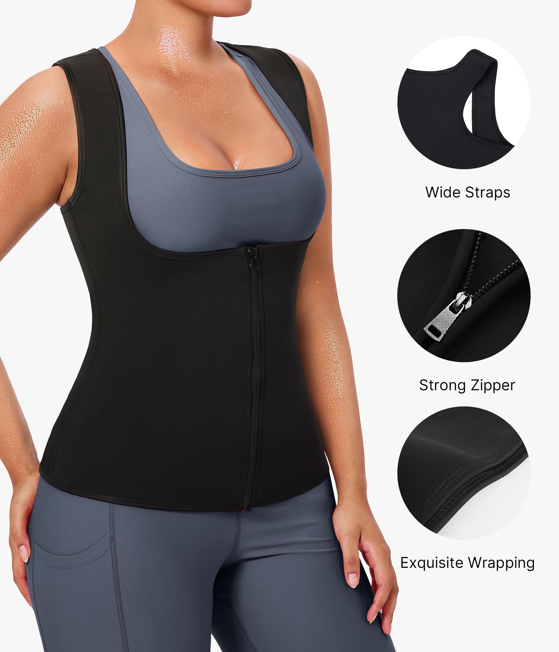Women's Sauna Suit for Weight Loss - Sweat Workout Body Shaper for Fitness & Detox - Perfect for Gym, Running & Home Exercise