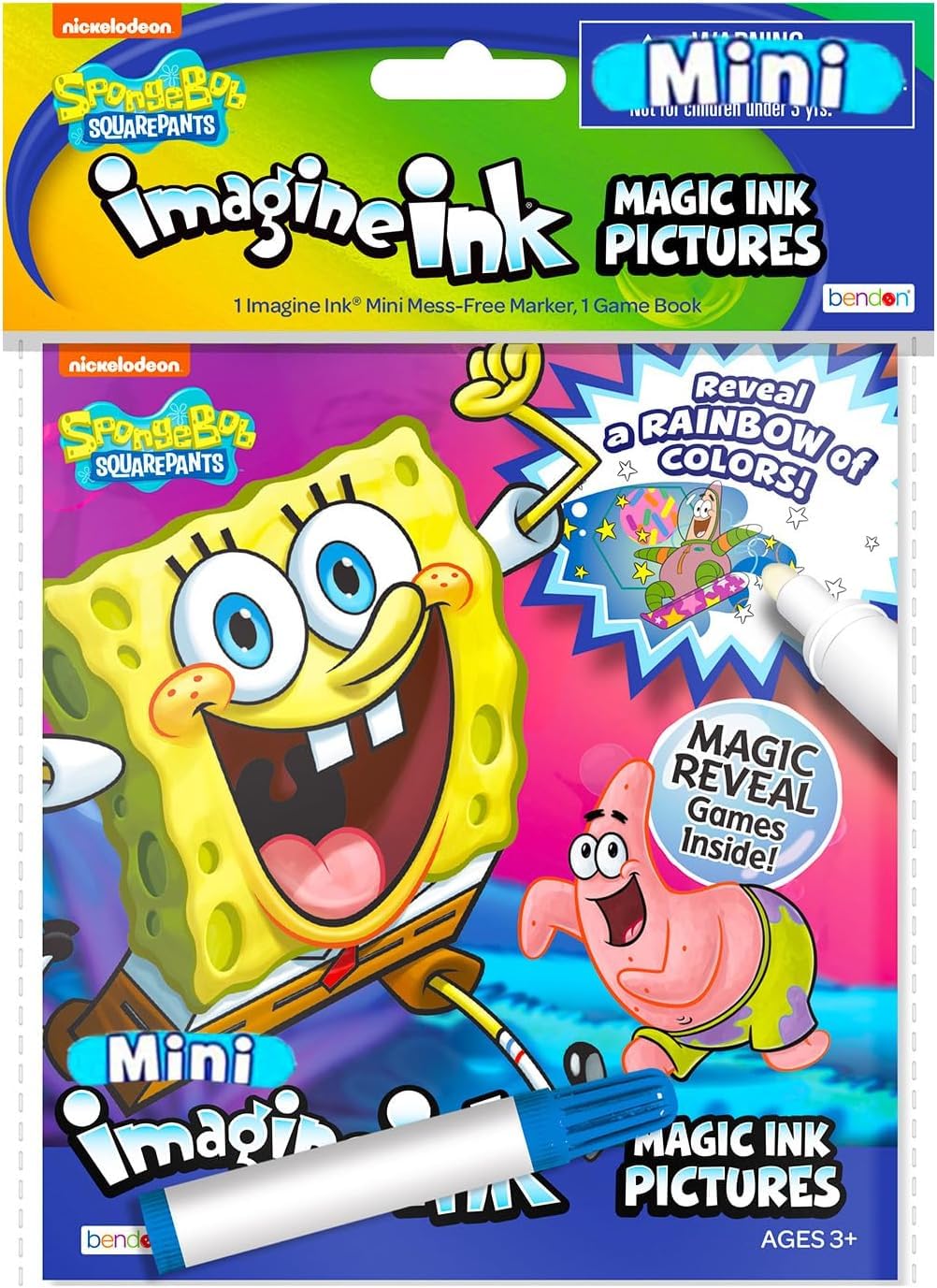 Spongebob Squarepants Coloring Book Set with Magic Pen - Fun Activity Book, Crayons & Stickers for Kids | Perfect for Birthday Parties, Travel & Creative Play