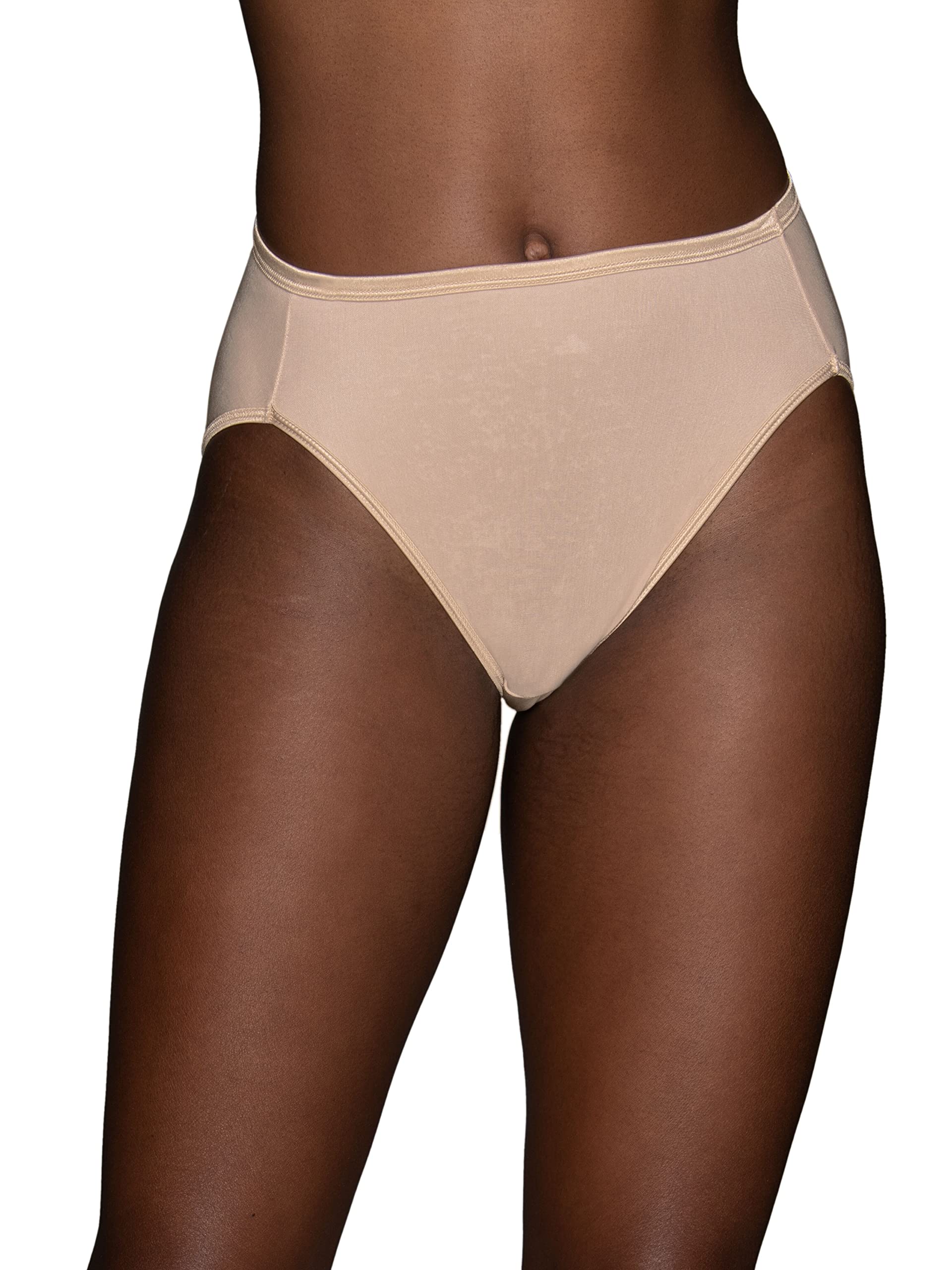 Vanity Fair Women's Illumination Hi-Cut Panties - Soft Cotton Underwear for Everyday Comfort (Regular & Plus Size) | Perfect for Work, Yoga & Lounge Wear
