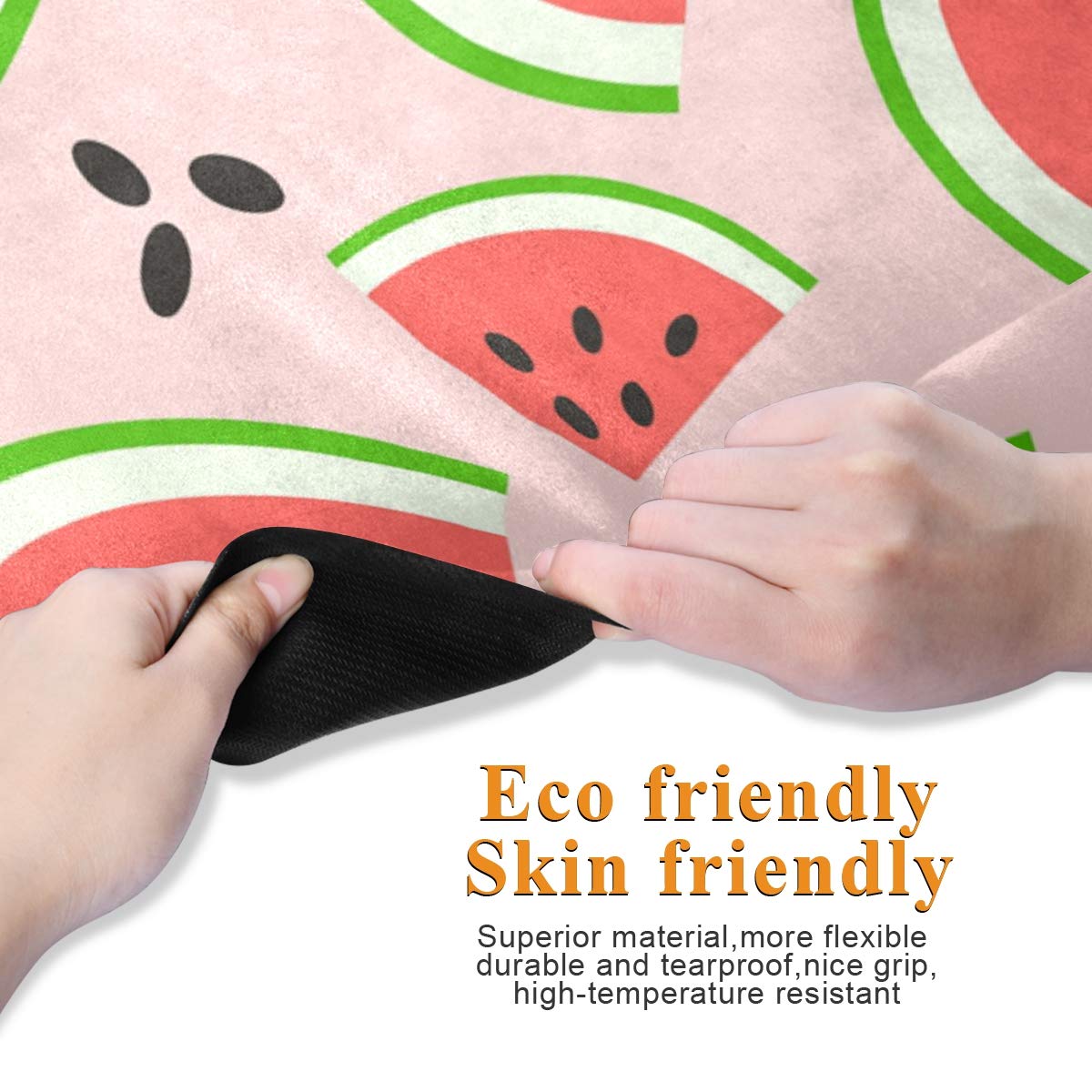 ALAZA Non-Slip Watermelon Slice Yoga Mat for Summer - Extra Thick Fitness Exercise Mat for Yoga, Pilates & Home Workouts - Perfect for Hot Yoga, Gym Sessions & Outdoor Training