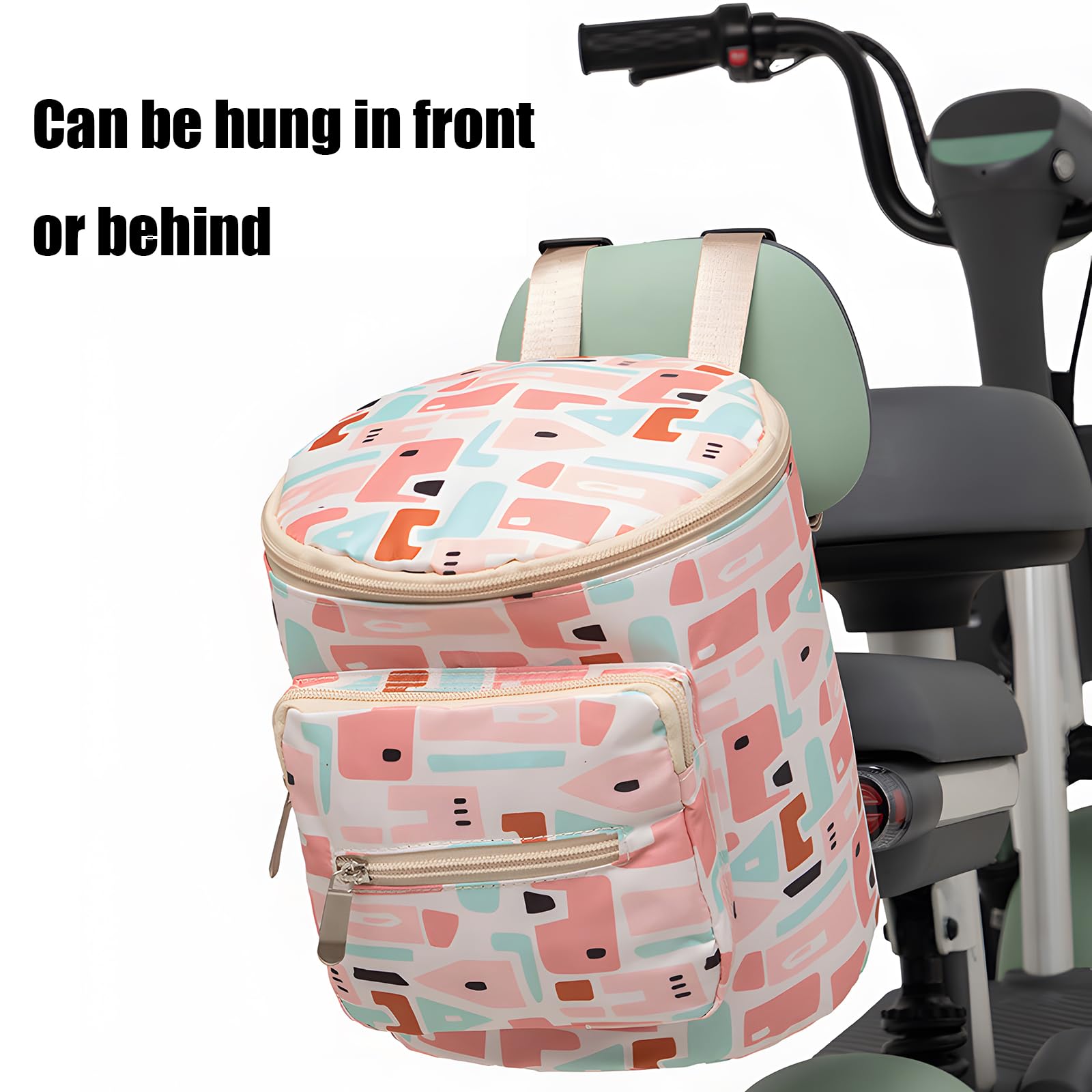 Waterproof Bike Basket Liner - Large Capacity Handlebar Bag Organizer for Cycling, Scooters & Travel | Portable Storage Bin for Kids Bikes & Battery Protection | Durable Fabric in Pink | Perfect for Commuting, Outdoor Adventures & Family Trips