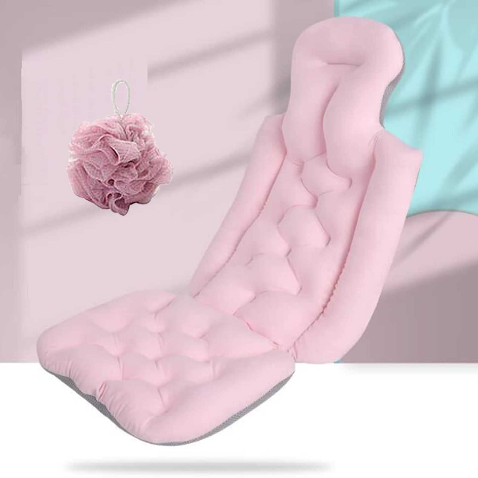 Premium Full Body Bathtub Pillow with Strong Non-Slip Suction Cups - Spa Cushion for Neck & Back Support - Fits Most Hot Tubs - Soft, Quick-Drying 44