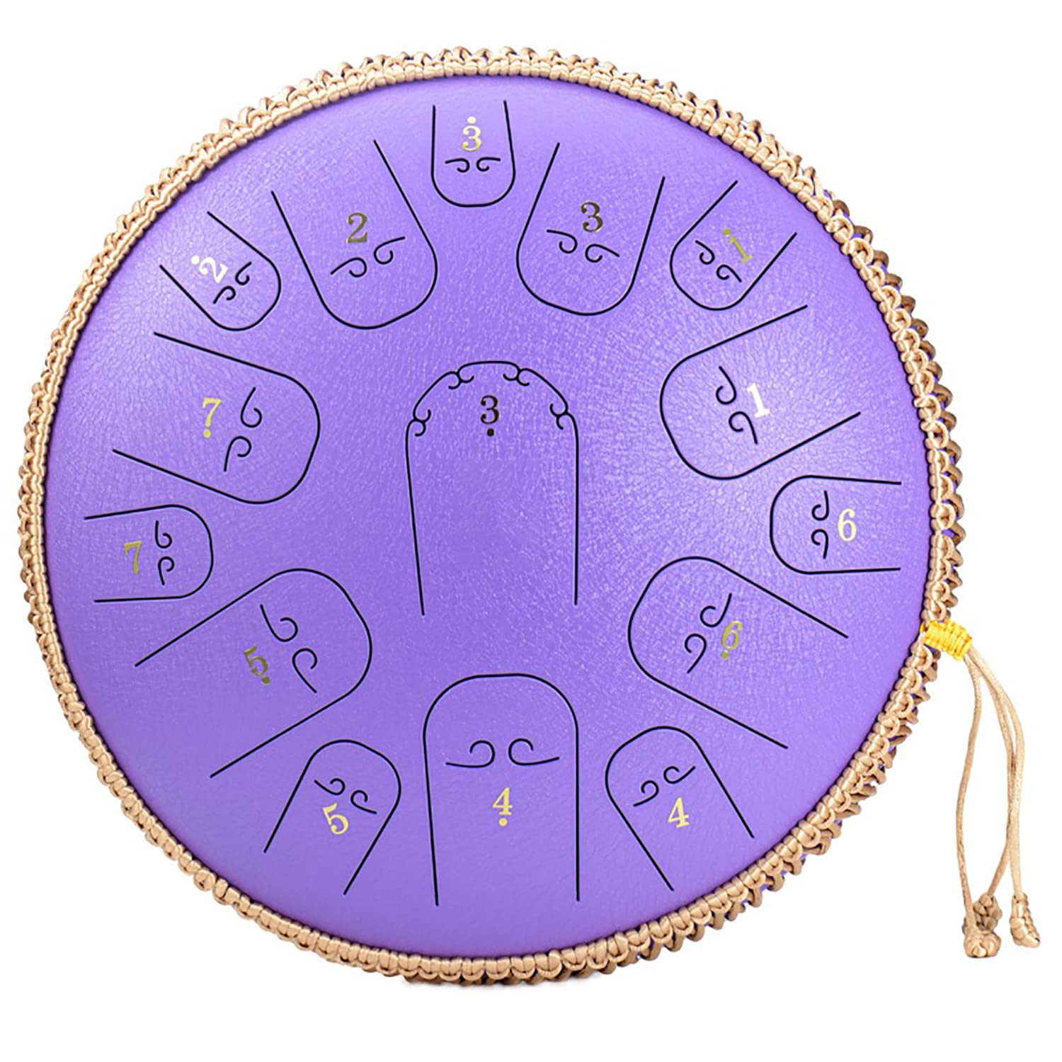 14 Inch 15 Note Steel Tongue Drum - C Key Handpan Drum with Carry Bag | Chakra Tank & Lotus Percussion Instrument for Meditation, Yoga, Music Therapy & Relaxation