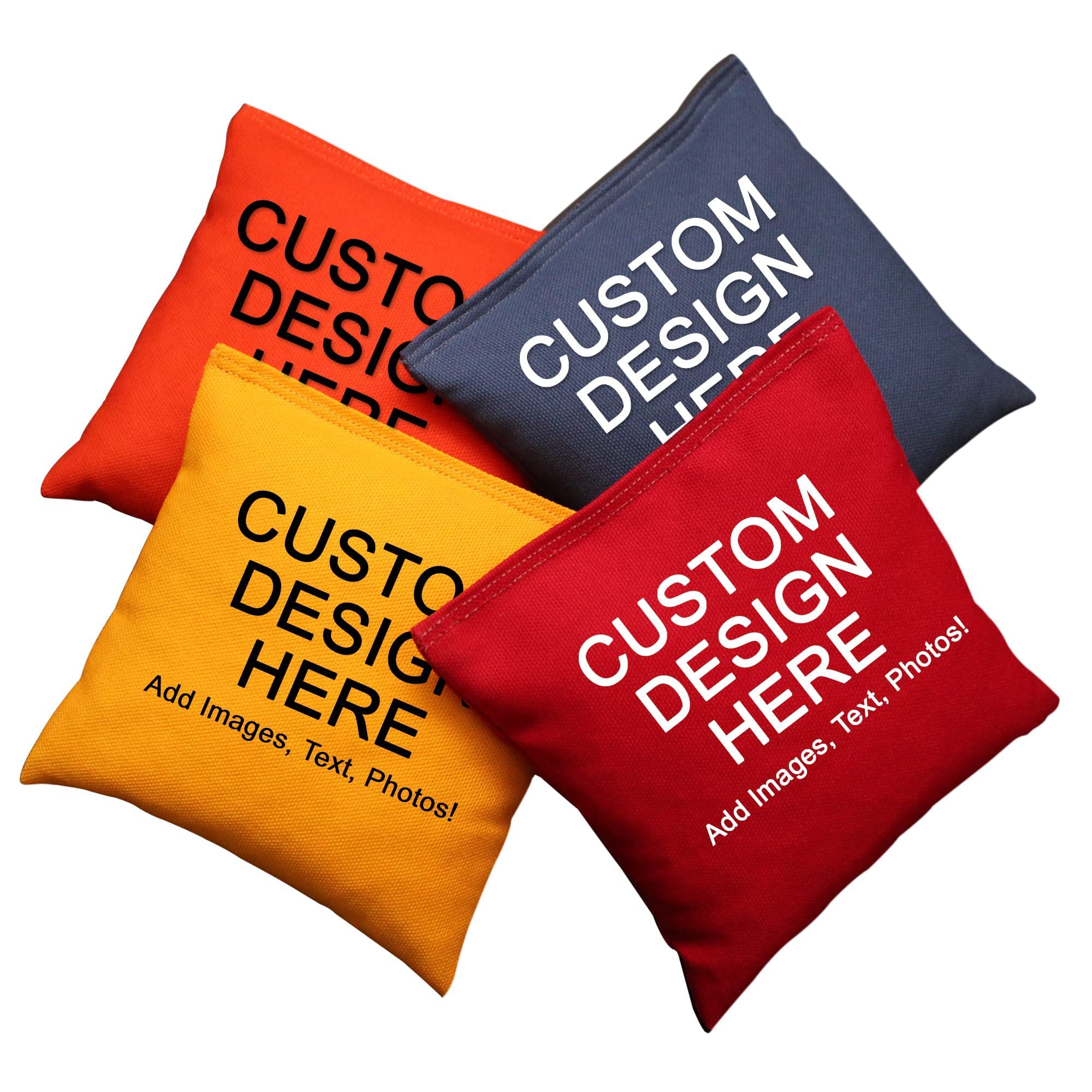 Custom Cornhole Bags Set - Personalized Cornhole Bean Bags for Beginners to Pros | Flag, State & College Designs | Perfect for Backyard Games, Tailgating & Family Gatherings