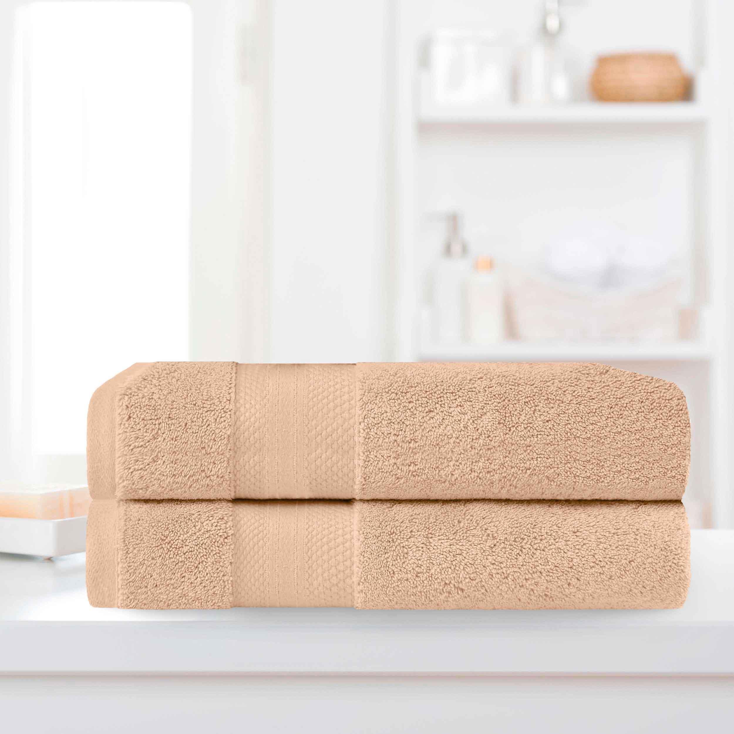 Premium Turkish Cotton Bath Towel Set - Ultra Soft & Absorbent 2-Piece Bath Sheets for Spa, Gym & Luxury Bathroom Use