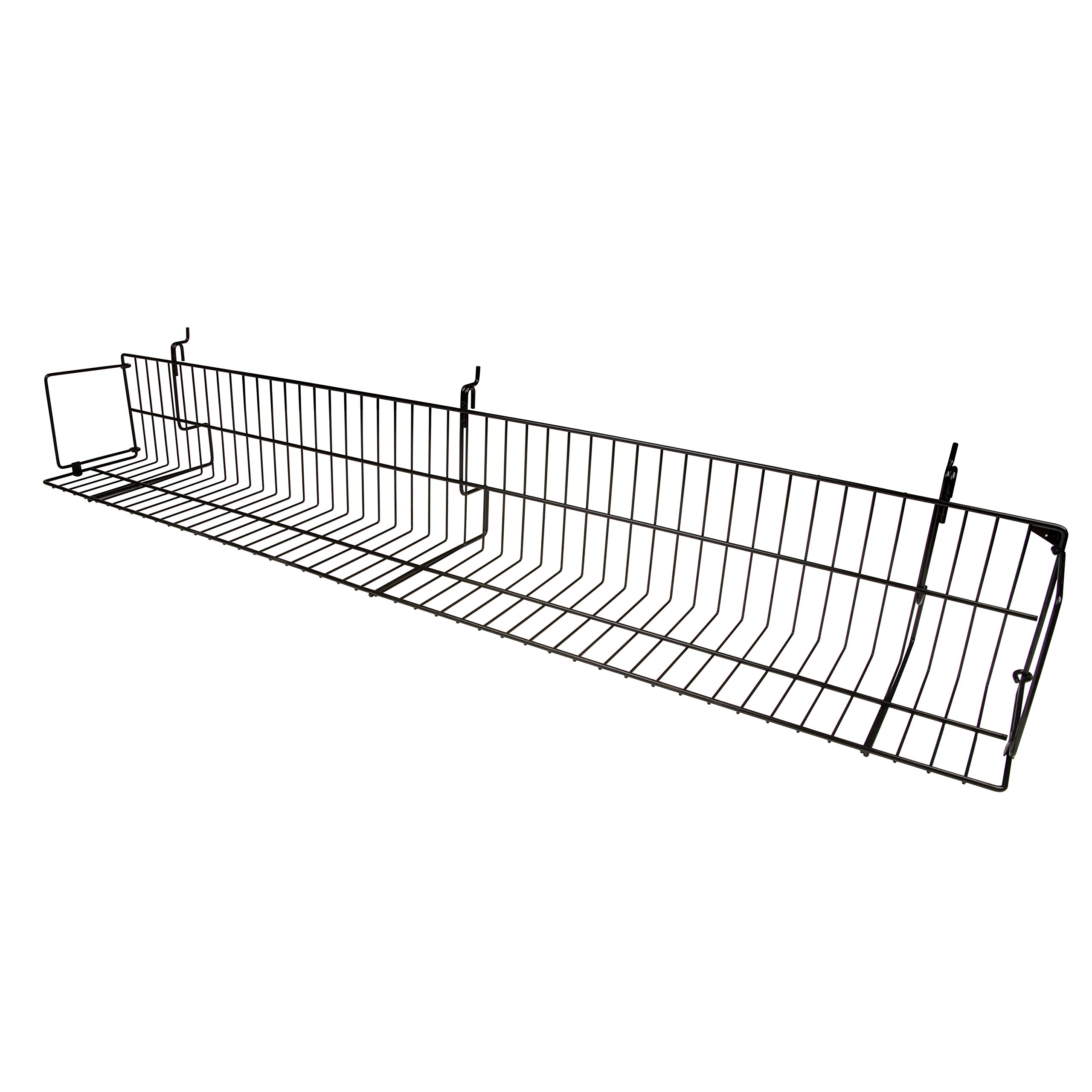 Econoco Black Slatwall Video Shelf - Organize DVDs, Books, Picture Frames & More (6-Pack) - Perfect for Retail Stores, Home Libraries & Media Rooms