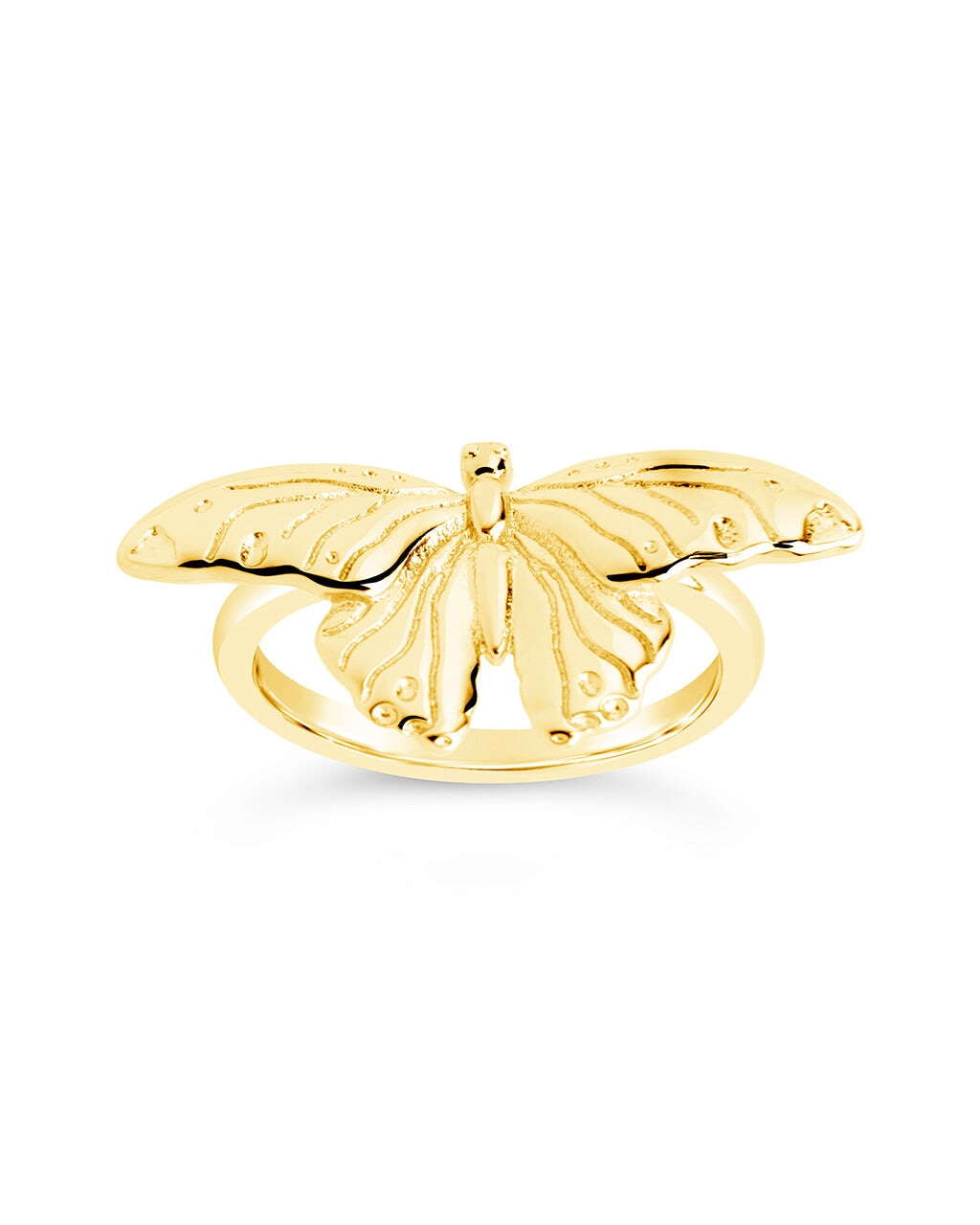 Elegant Rowena Butterfly Ring - Sterling Silver Adjustable Women's Jewelry for Parties, Weddings & Everyday Wear