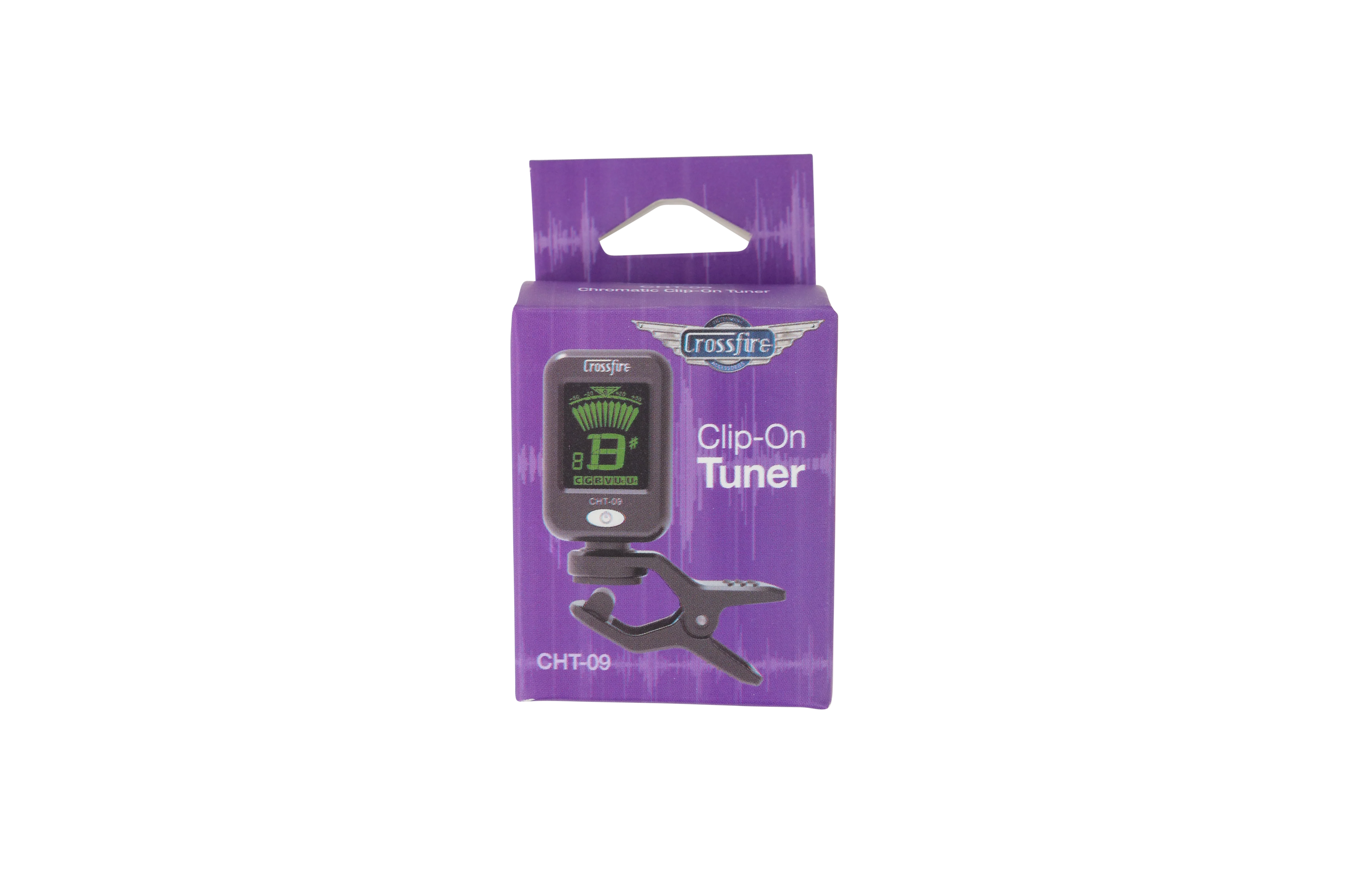 Crossfire CHT 09 Chromatic Clip-On Tuner for Guitar, Bass & Violin - Accurate & Easy-to-Use Instrument Tuner for Musicians, Performances & Practice Sessions