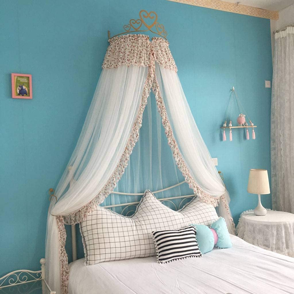 Round Dome Cotton Mosquito Net Bed Canopy for Kids & Baby Cribs - Elegant Dome Bed Netting Curtain for Girls' Rooms, Toddler Beds & Full Size Beds | Perfect for Nursery Decor, Child's Bedroom & Mosquito Protection
