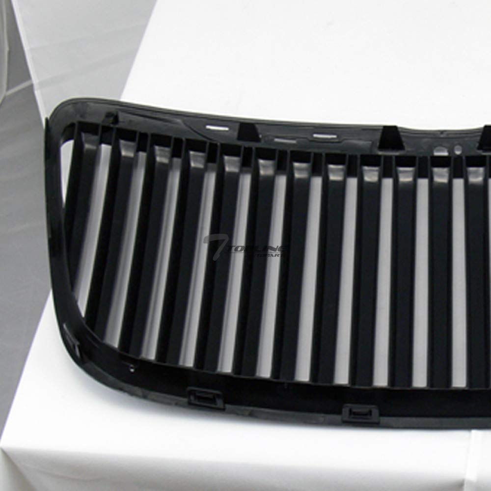 Glossy Black ABS Front Bumper Grille Guard Compatible with 2011-2014 Chrysler 300 & 300C | Luxury Vertical Hood Grill for Enhanced Vehicle Protection & Style