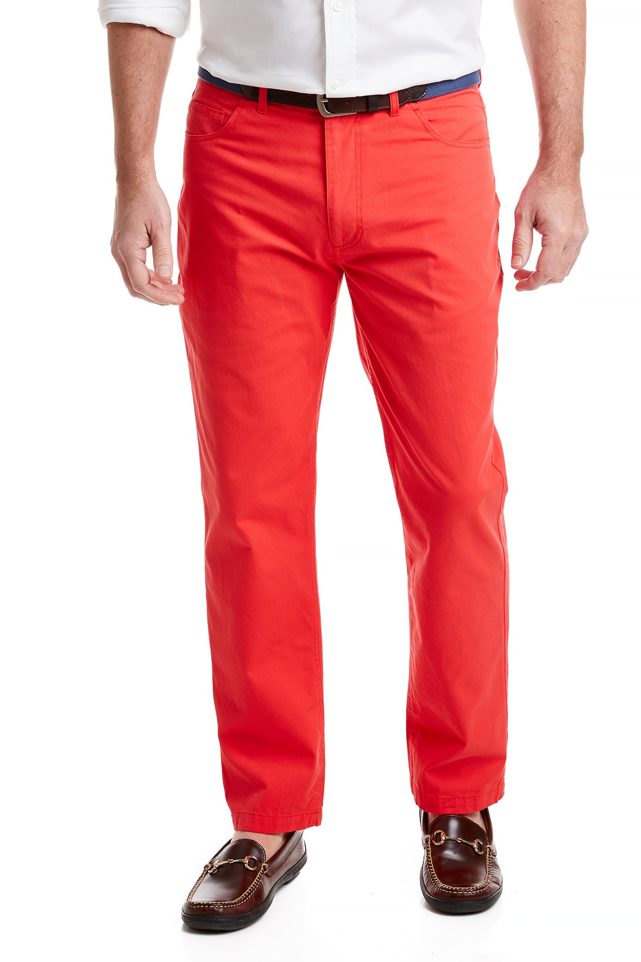 Vintage 5-Pocket Canvas Wayfarer Pants in Washed Red - Comfortable & Stylish for Casual Outings and Outdoor Adventures