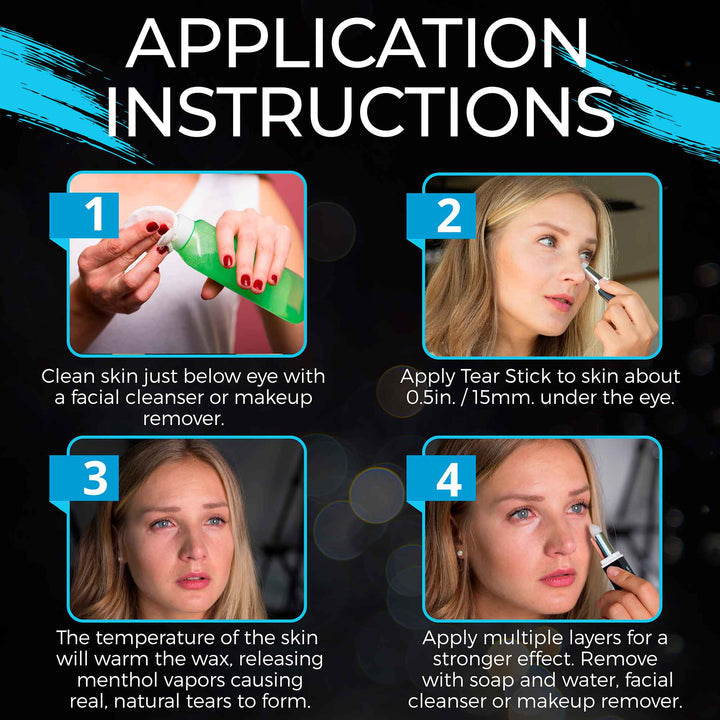 Narrative Cosmetics Tear Stick - Menthol Infused Wax for Natural Tears - Perfect for Theater, Film & Special Effects Makeup