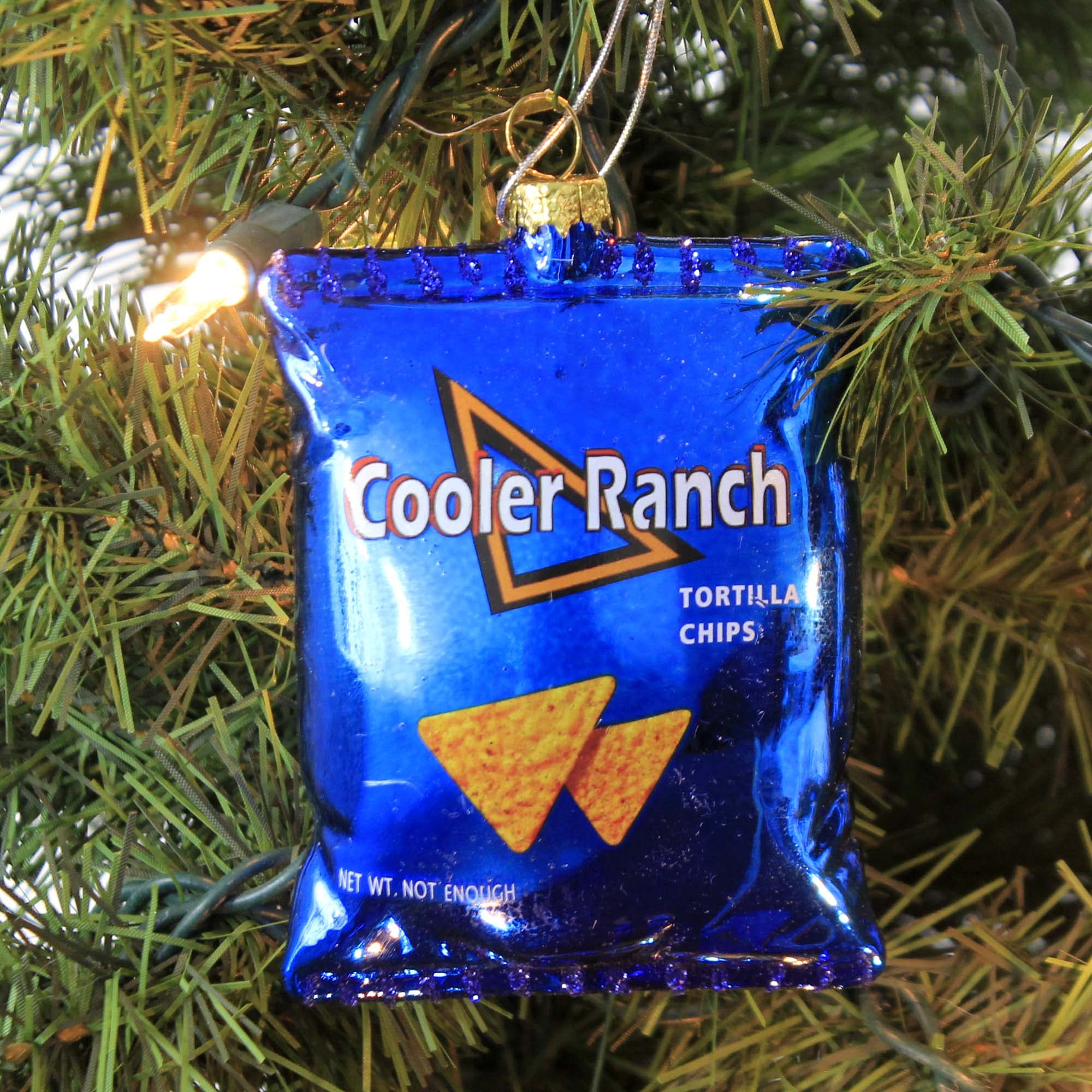 Cool Ranch Flavored Tortilla Chips Glass Snack Bowl - 4-Inch Taco Dip Dish for Parties, Game Nights & Mexican Food Lovers - Unique Kitchen Decor & Serving Piece (1 Piece, Go6544)