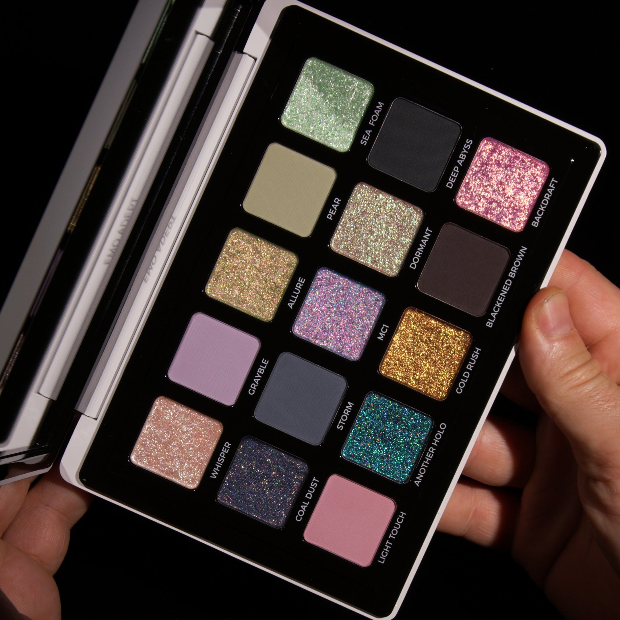 Emo Eyeshadow Palette - 12 Highly Pigmented Matte & Shimmer Shades for Bold & Dramatic Makeup Looks | Perfect for Goth, Punk & Alternative Styles