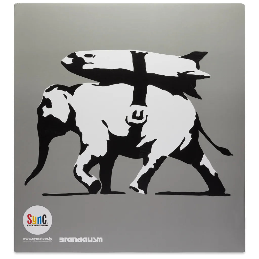 MEDICOM X BRANDALISM X BANKSY Heavy Weaponry Elephant Sculpture Art Figure - Collectible Street Art Decor for Home & Office Display