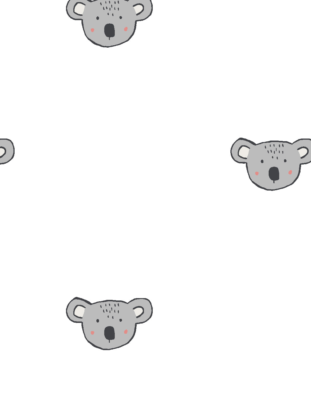 Koala Wallpaper by Tea Collection - Premium White Wallpaper for Nursery, Kids Room & Home Decor
