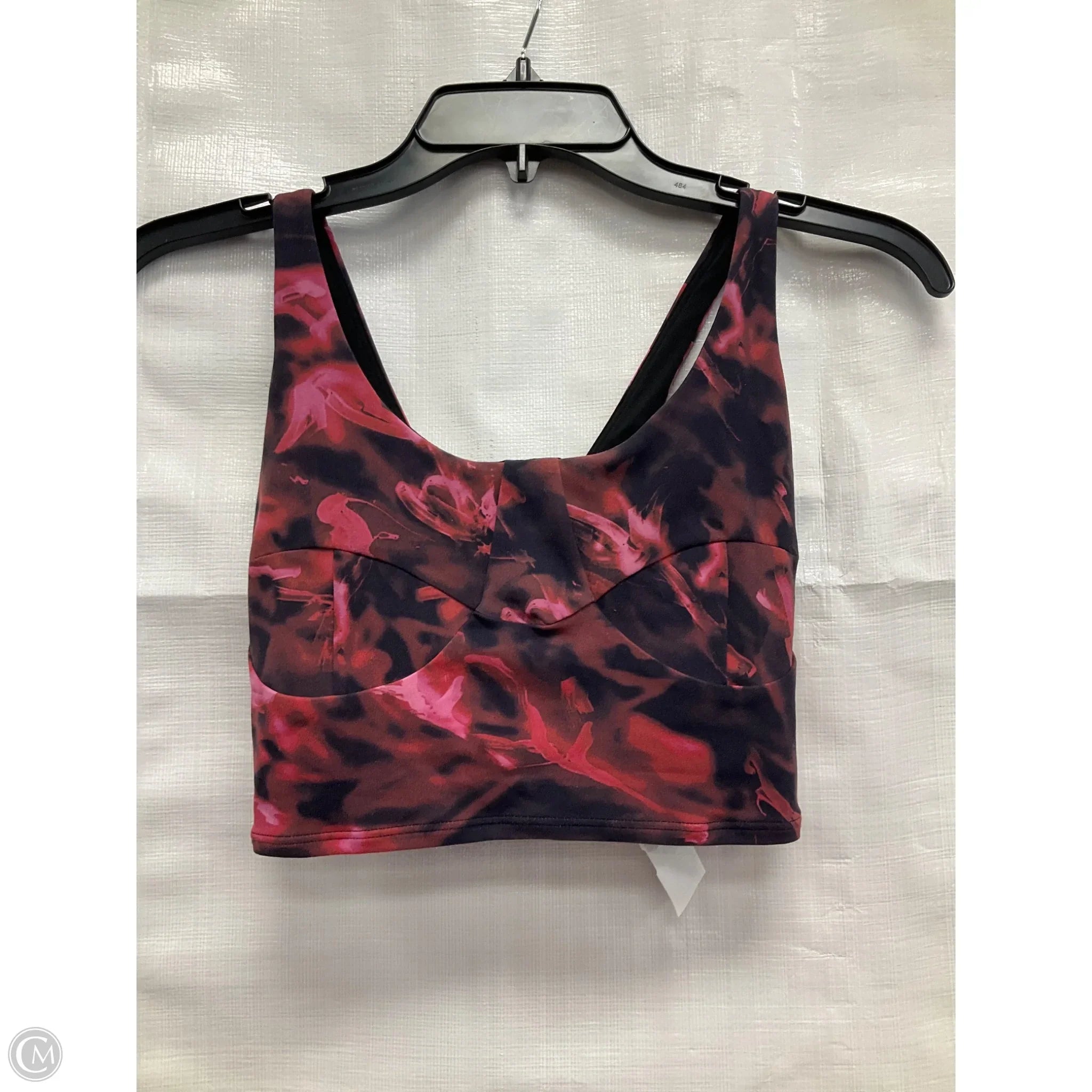 Lululemon Women's Athletic Sports Bra - Black & Red, Size 2 - High Support for Running, Yoga & Gym Workouts