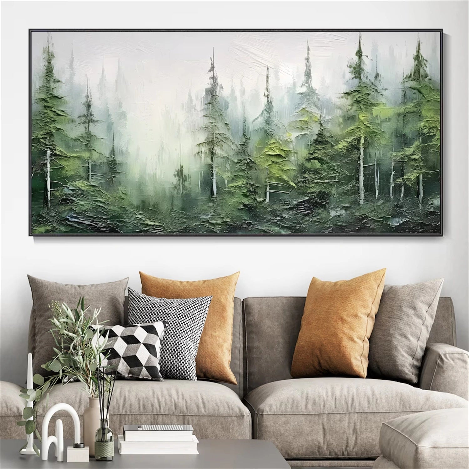 Flower and Tree Painting #FT104 - Handmade Canvas Art for Home Decor, Living Room, Bedroom & Office Wall Decor