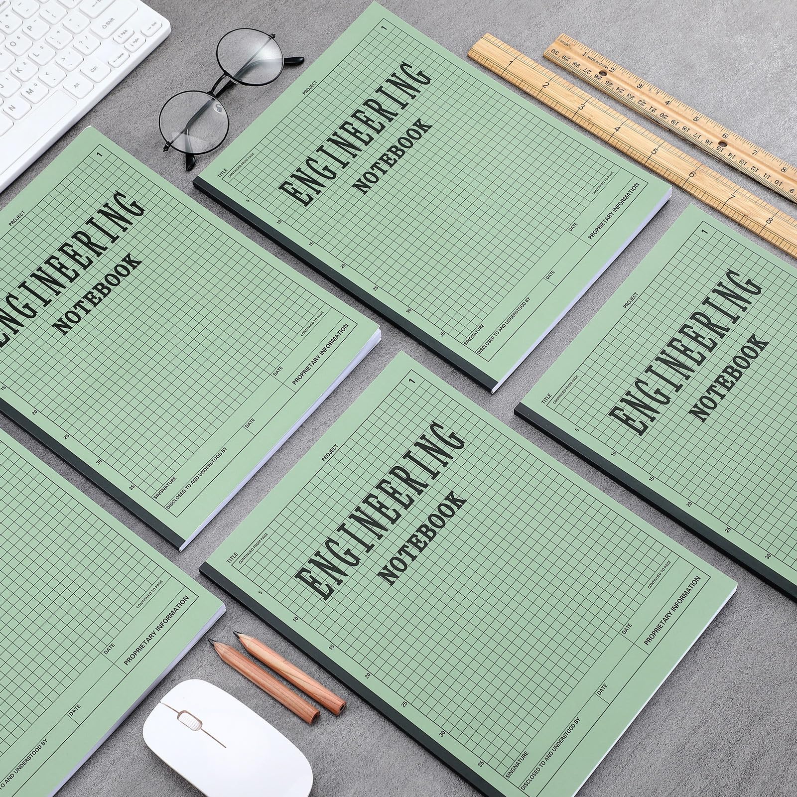 Motiskyy 5-Pack Engineering Notebook - 120 Pages Grid Paper, 8.5