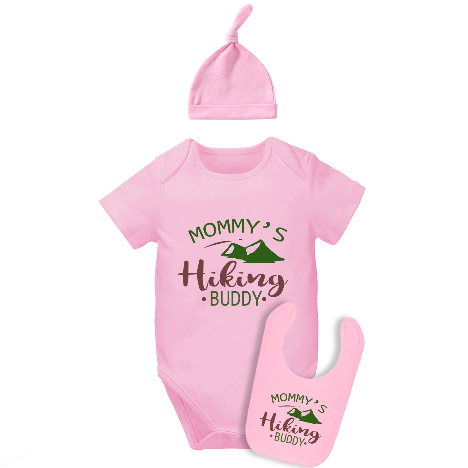 Baby Boy Clothes - AOUYO Cute Mommy's Hiking Buddy Bodysuit Jumpsuit Outfit | Soft Cotton Infant Romper for Outdoor Adventures & Family Hikes