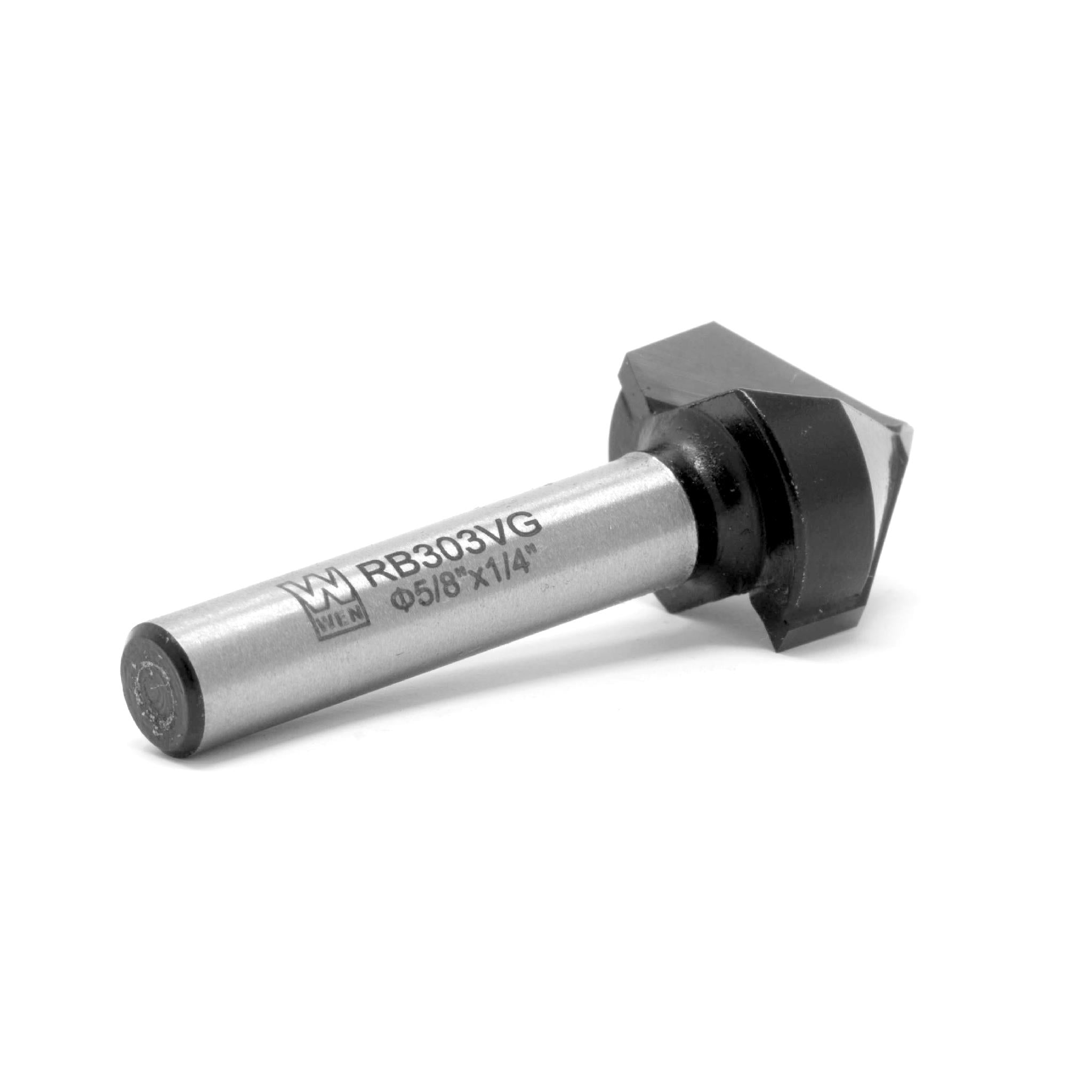 WEN RB303VG 5/8 Inch V Groove Carbide Tipped Router Bit with 1/4 Inch Shank - Perfect for Woodworking, Cabinetry, and DIY Projects